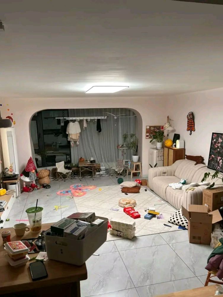 我去探望时,家里乱成一团糟.儿媳还格外