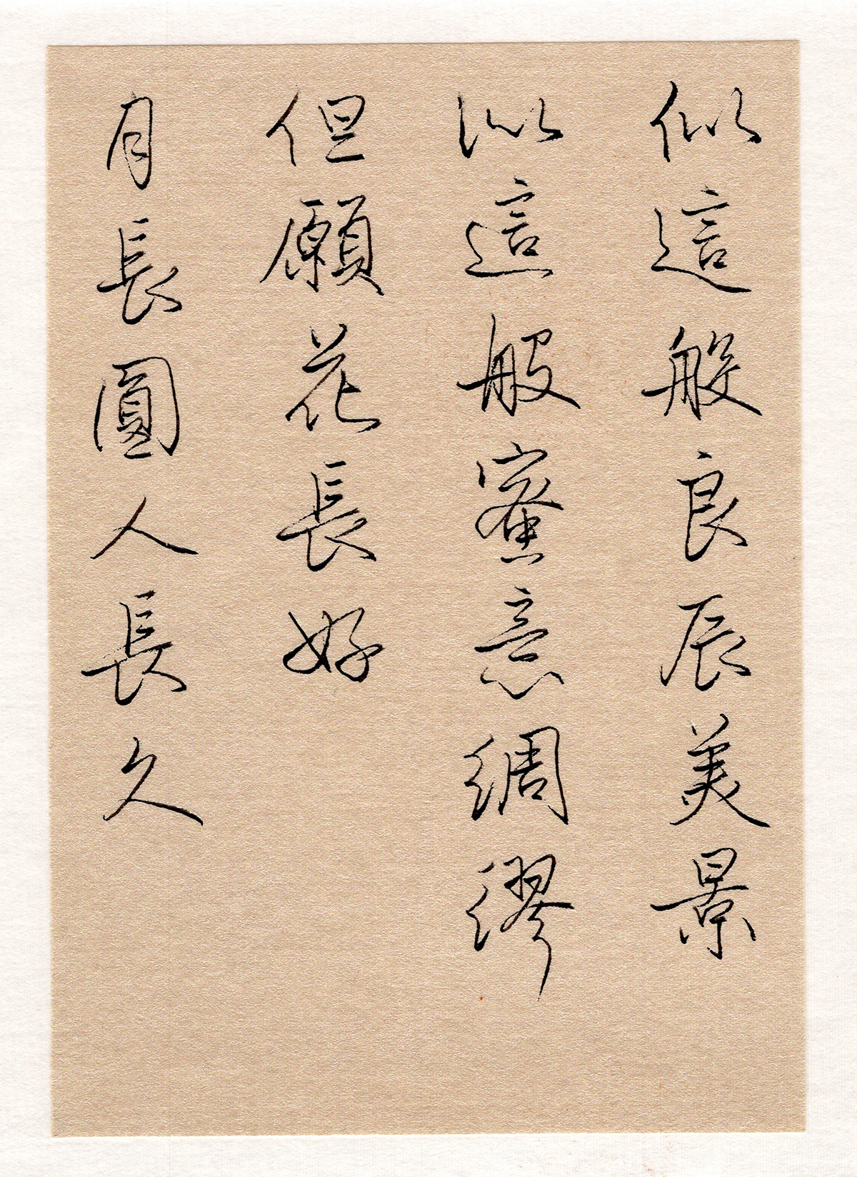 陈国昭硬笔行书作品《月满西楼》 #硬笔行书