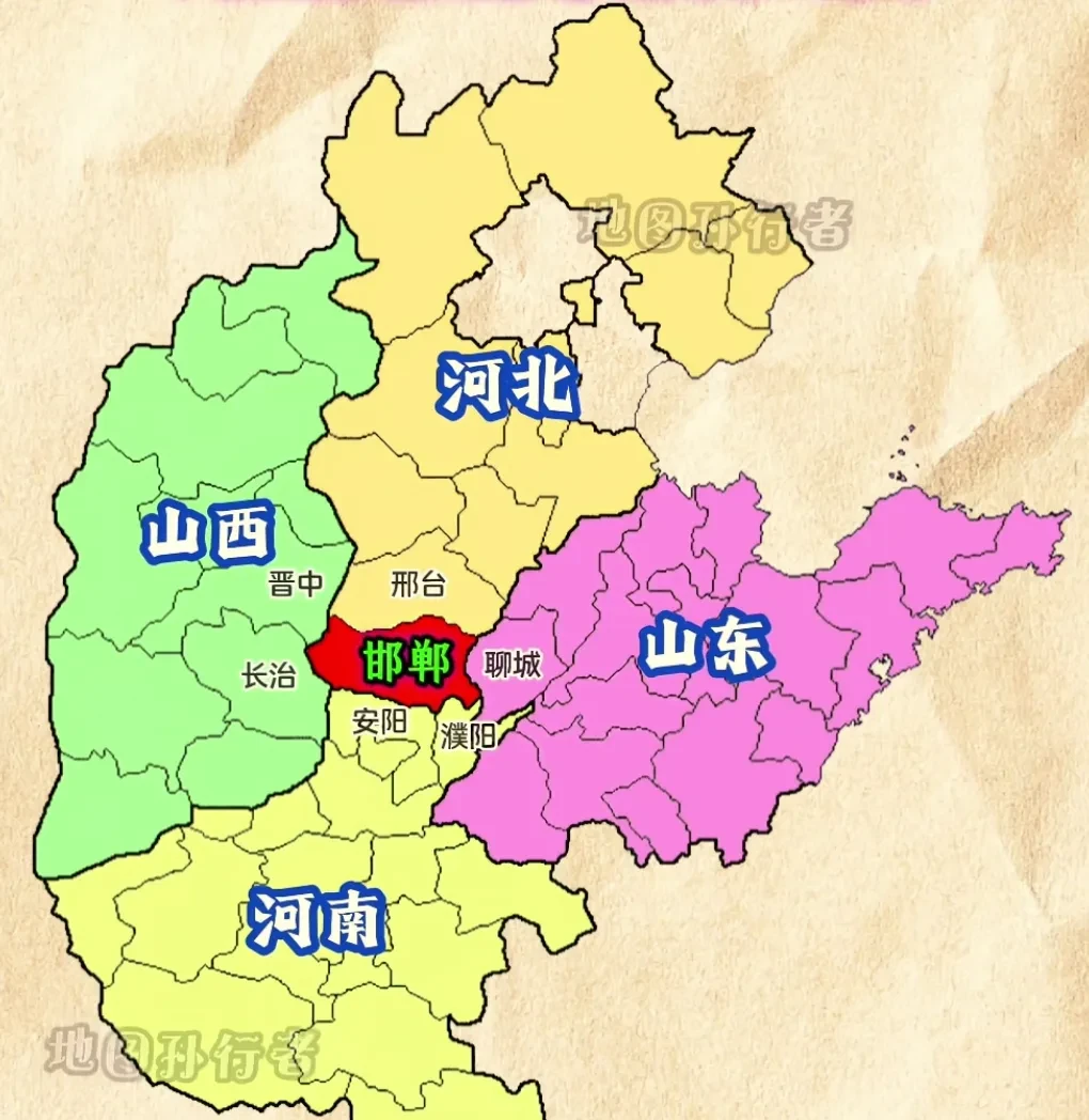 邯郸是唯一连接山西,山东和河南的中心城市