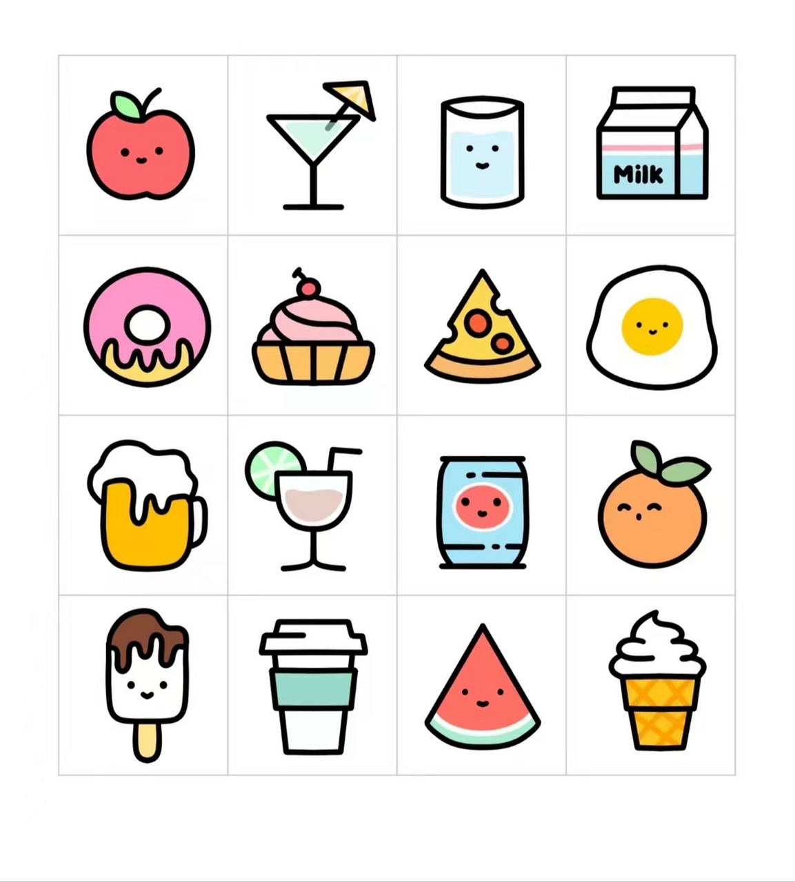 100个萌萌哒的小图案 🎨我真的对这些萌萌哒的小图案没有任何招架之