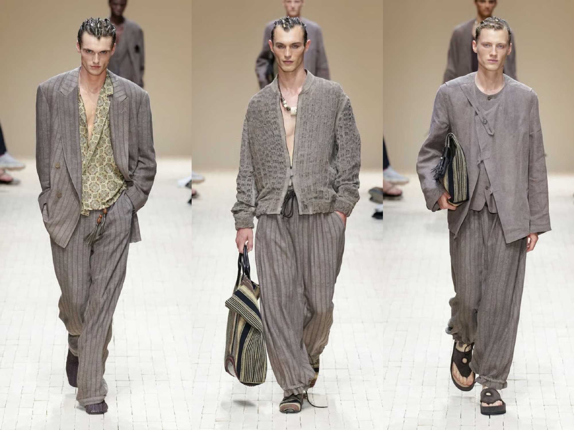 国外男模特t台服装走秀图阿玛尼男装系列emporioarmani男2021春夏走秀