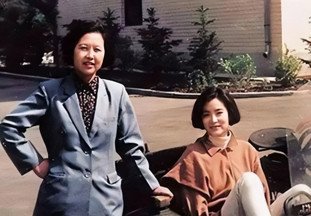 从两人的同框合影中可以感受到,虽然林莉只比林青霞大6岁,但是历经