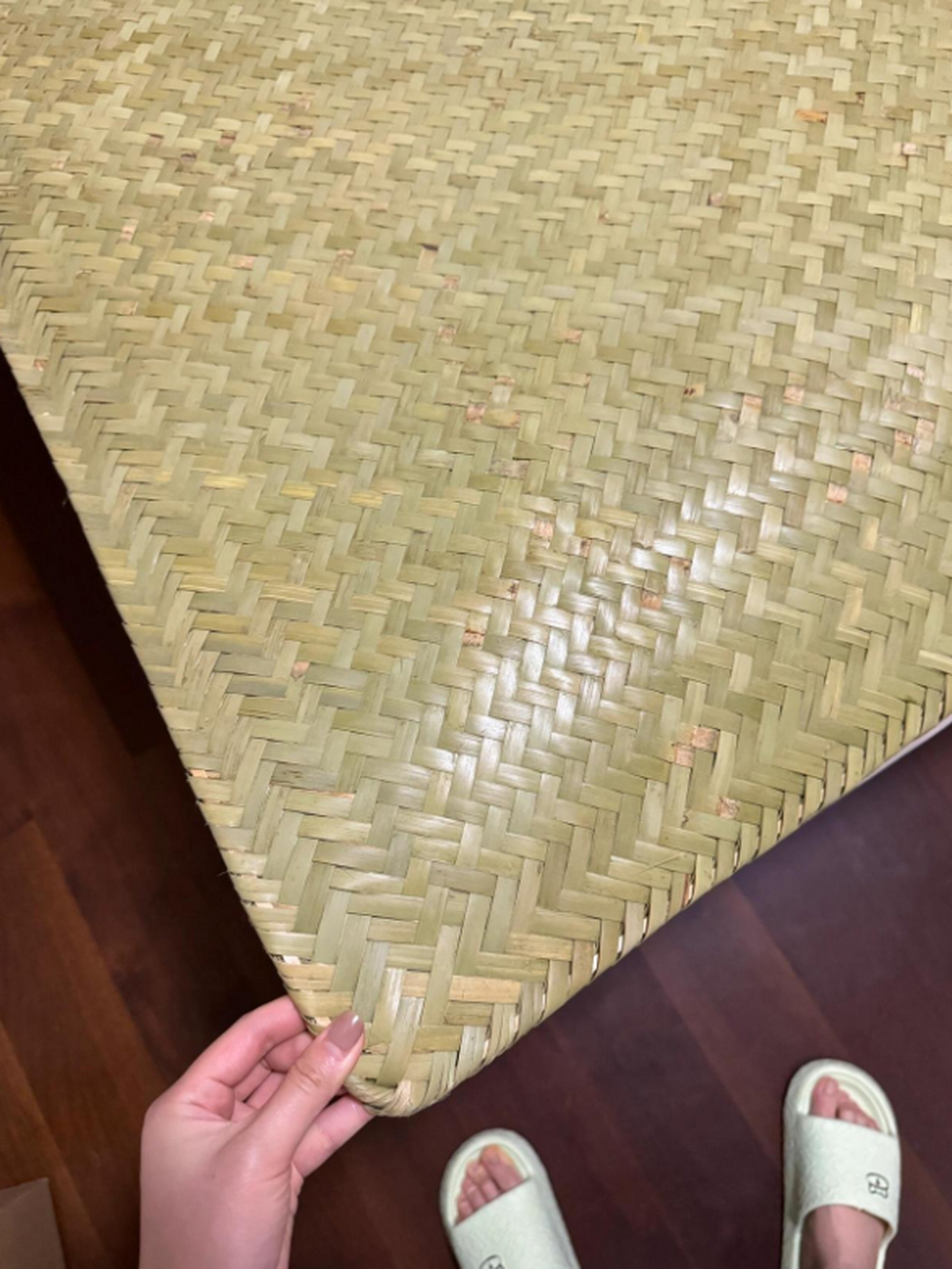 婆婆亲手编的席子,大家看下怎么样