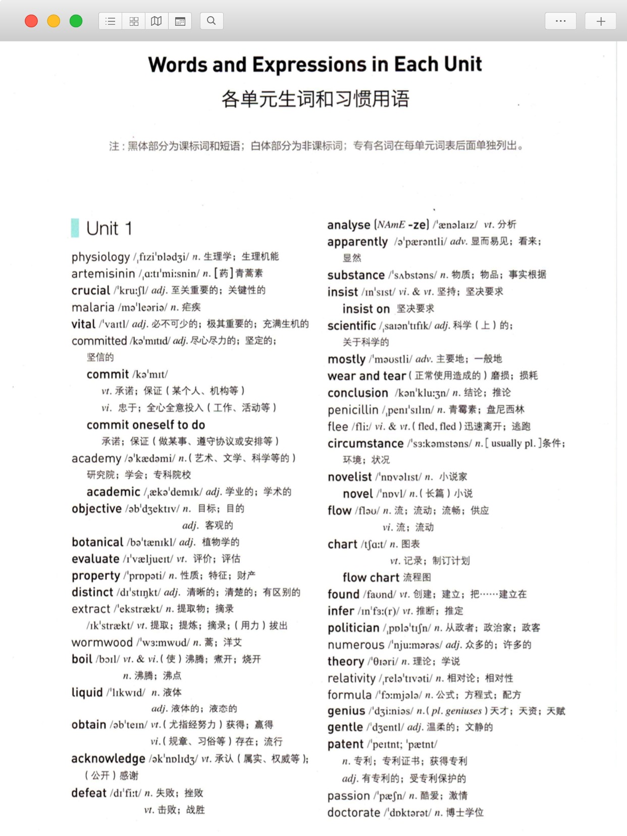 高中英语选修一全册单元生词和习惯用语练习