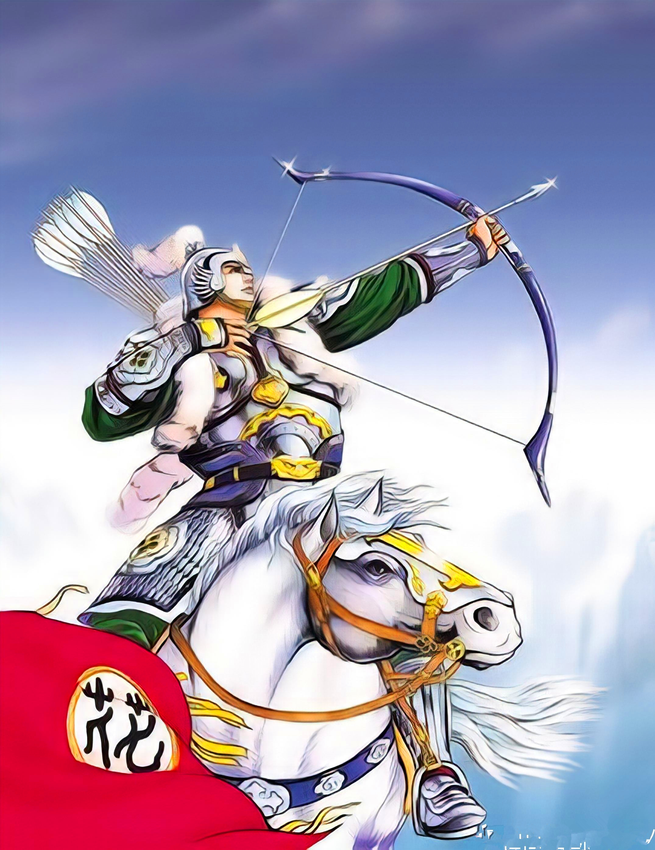 周通自诩"小霸王",故而装扮,衣着都故意模仿项羽.