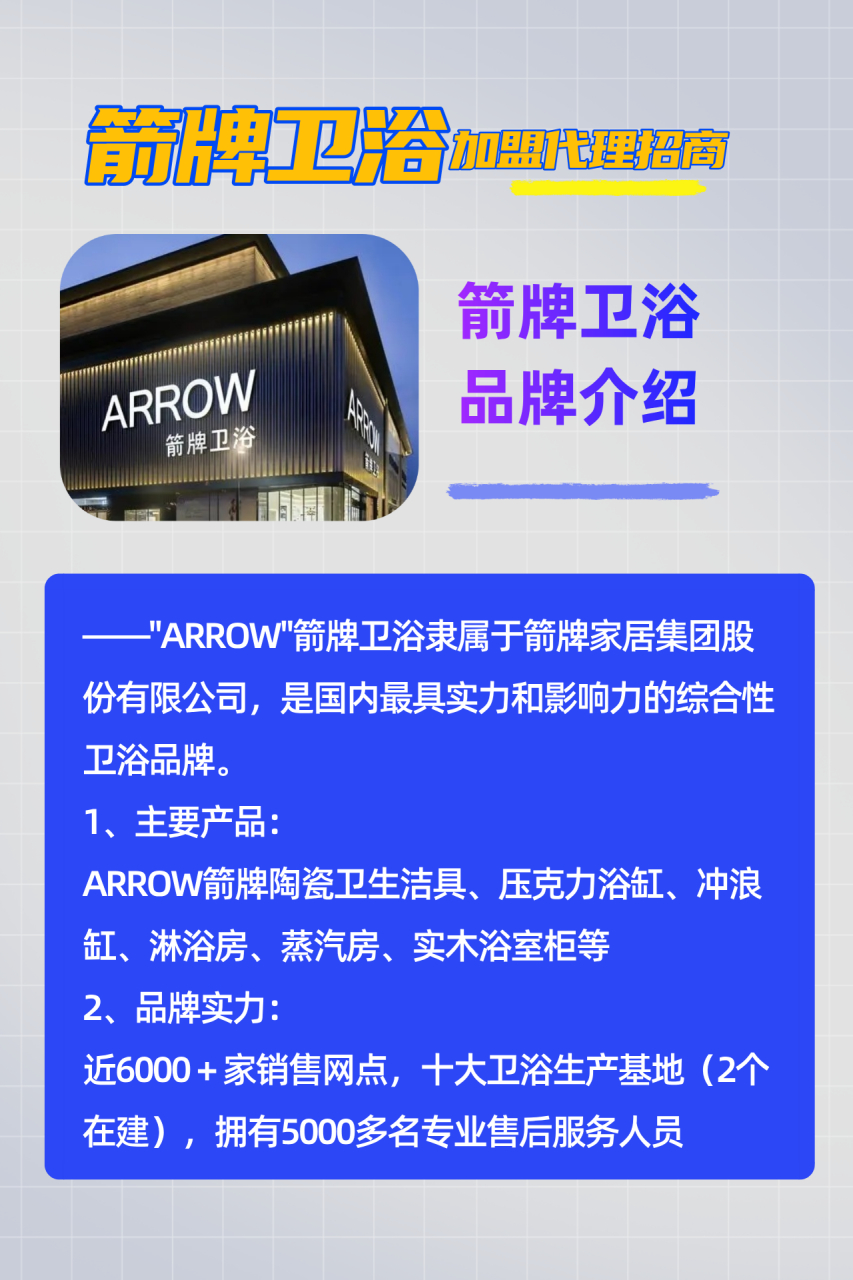 箭牌卫浴加盟怎么样?卫浴领军品牌,品牌实力非同一般!
