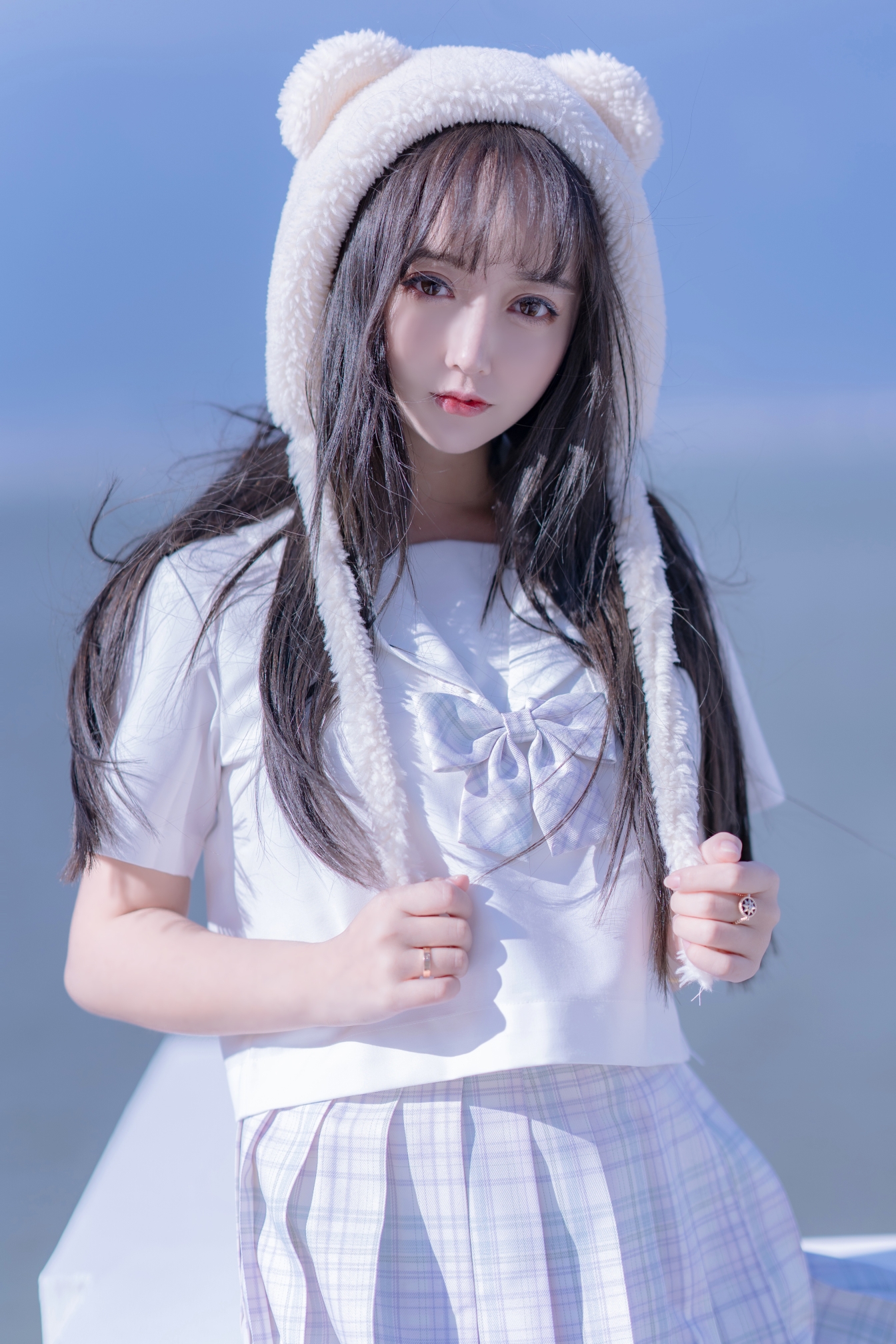 「壁纸|写真」白系jk制服妹子