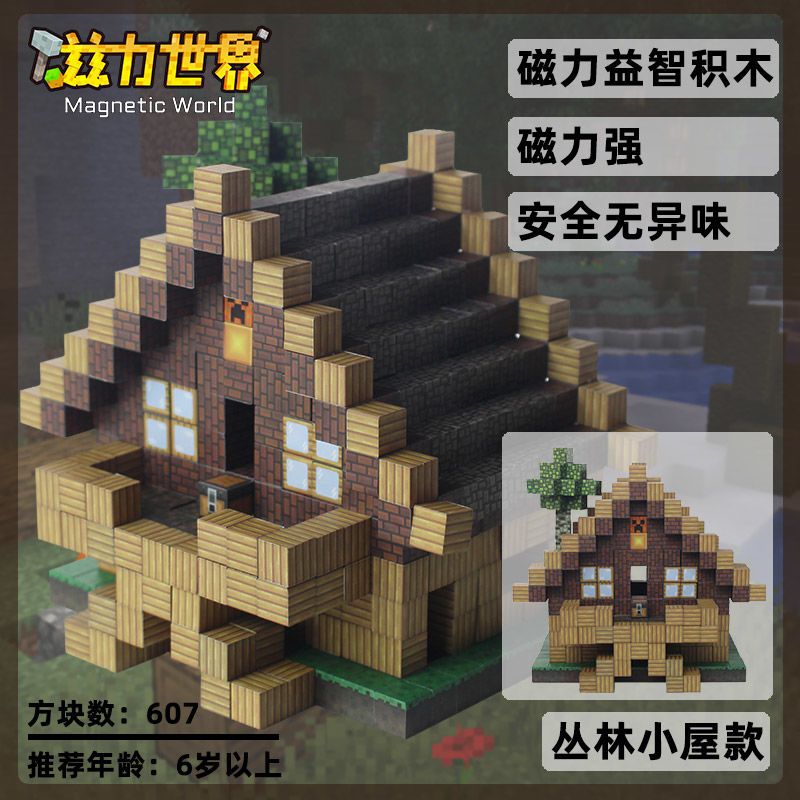 沦陷的宝藏玩具——8mm益智迷你玩具,我的世界磁力方块拼装积木小屋!