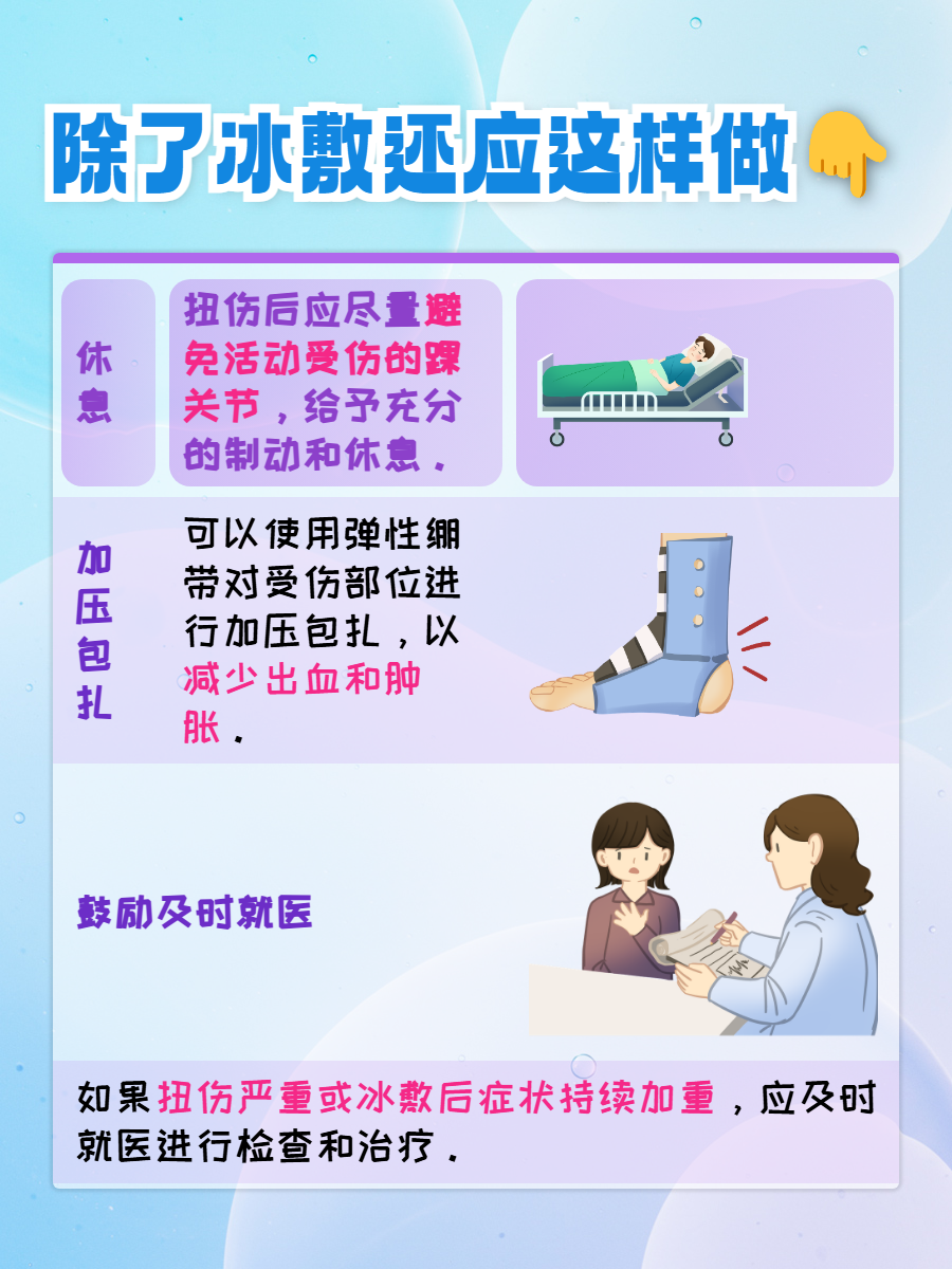 踝关节扭伤,冰敷的正确姿势来啦!