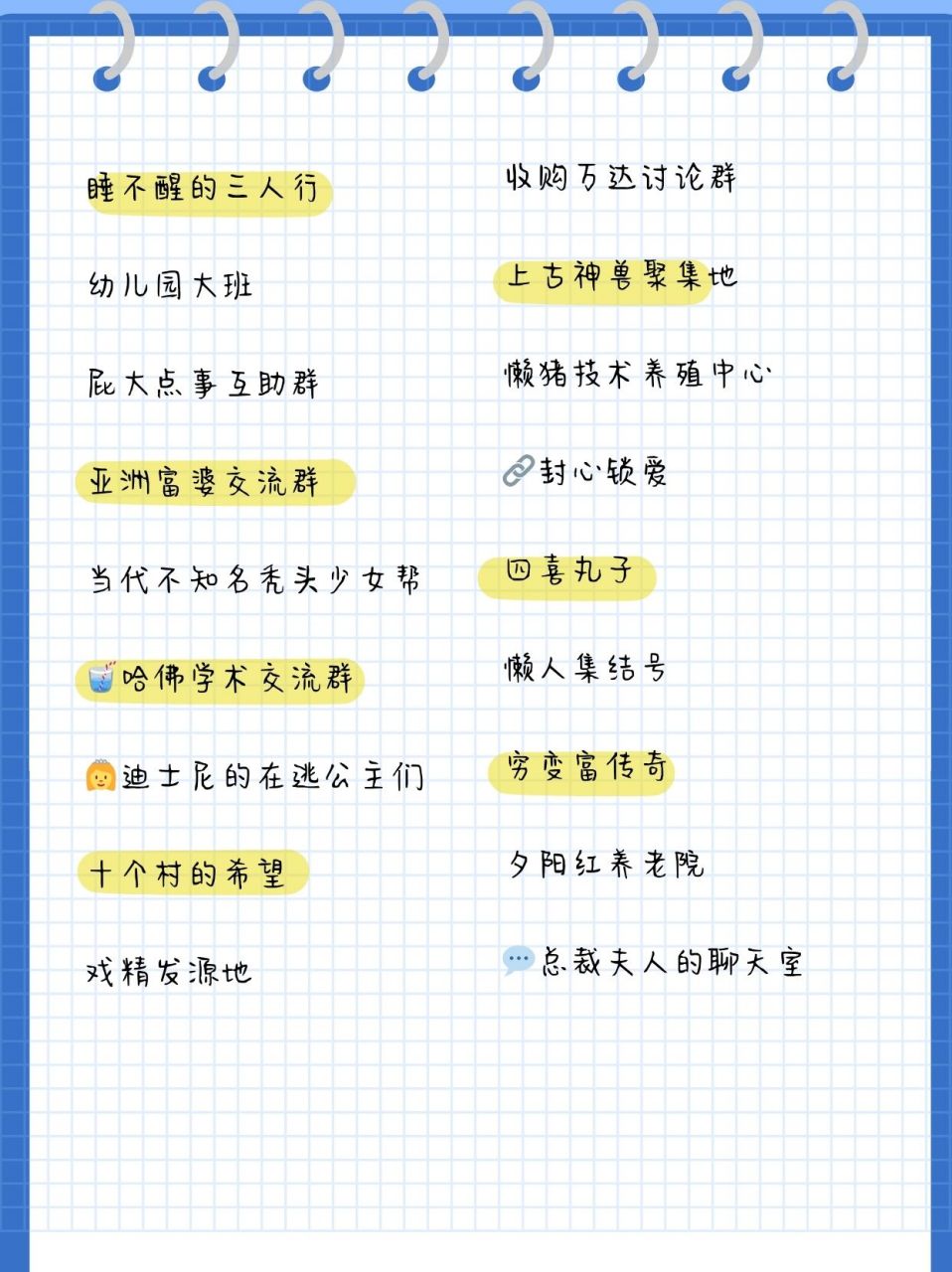 老板拉了一些朋友建了一个群,都是一些大老板,让我起个大气的群名字
