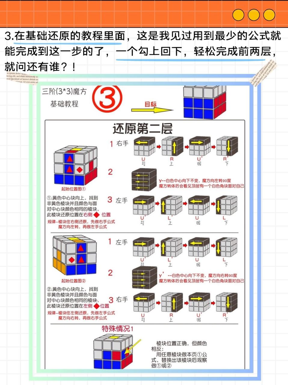魔方怎么拼  📝 掌握那右手的魔法公式吧,它在接下来的图解里可是大