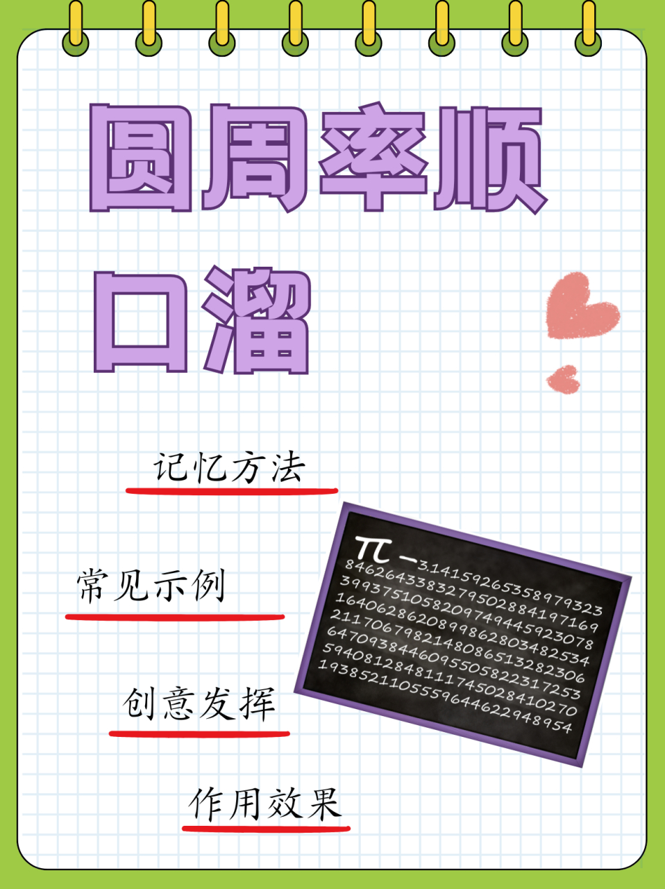 圆周率100位速记图方法图片