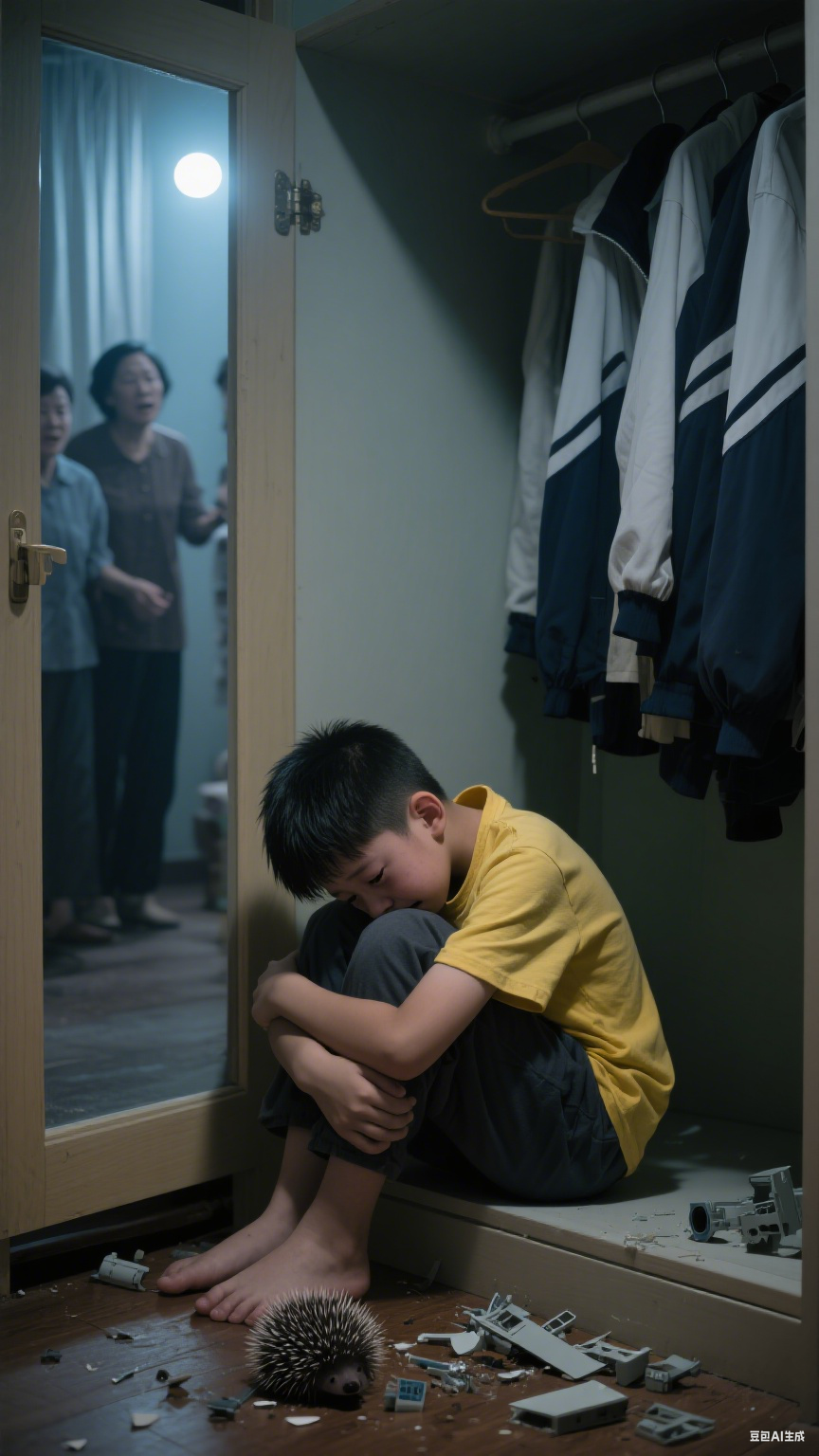 孩子的照片魔鬼训练营孩子不听话少年监护人有童年创伤的学生孩子蜷缩