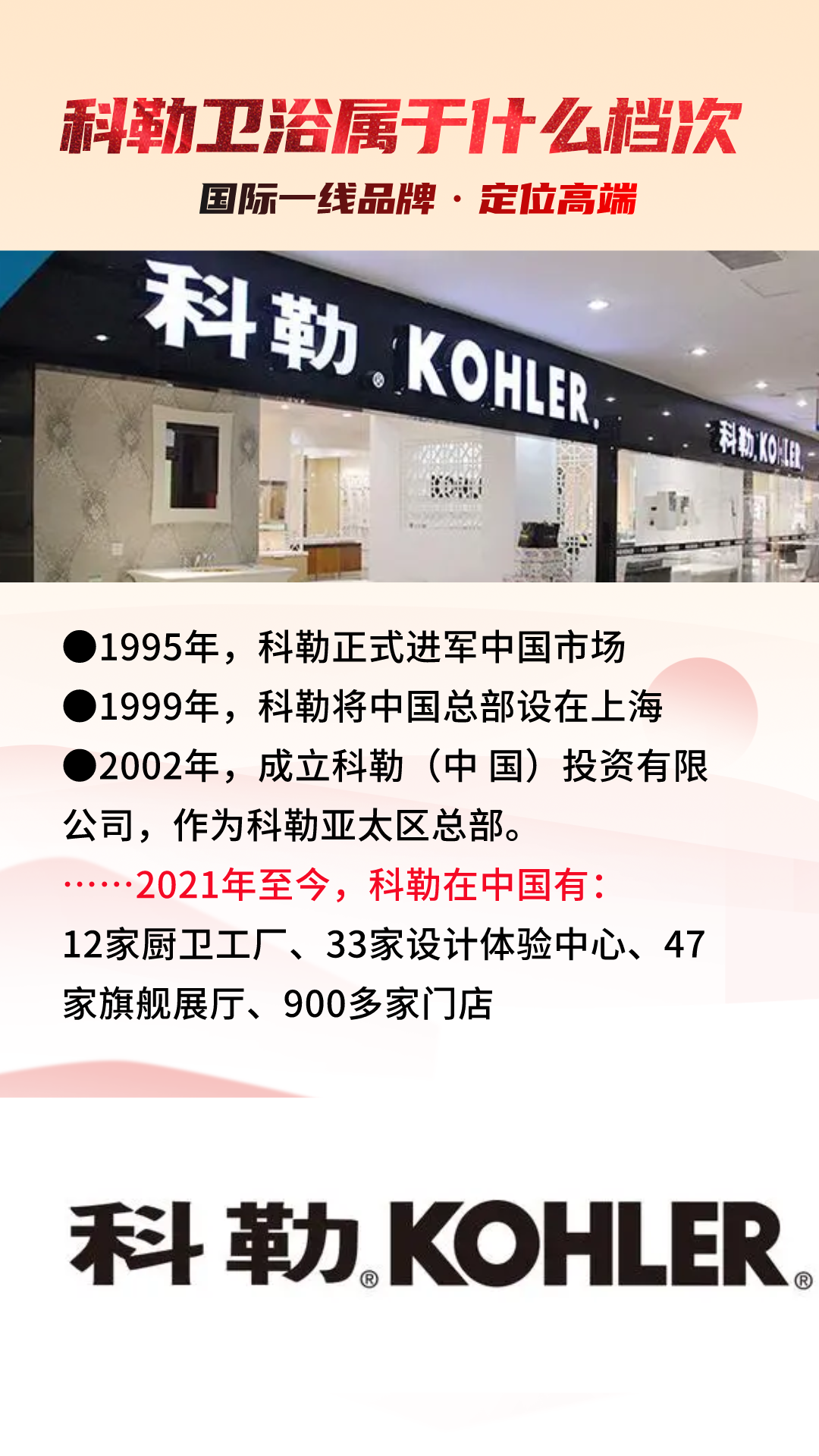 科勒卫浴一直在发展: ●1995年,科勒正式进军中国市场 ●1999年,科勒