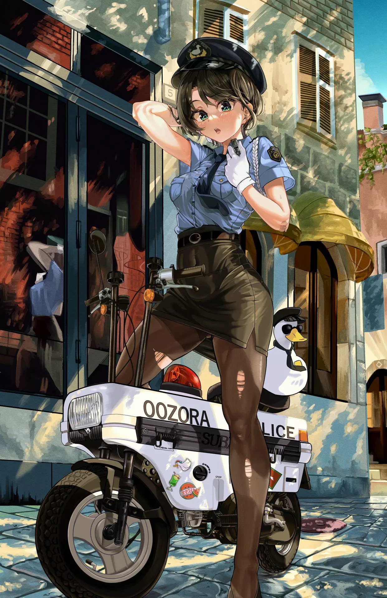 二次元美少女壁纸 帅帅的女警官