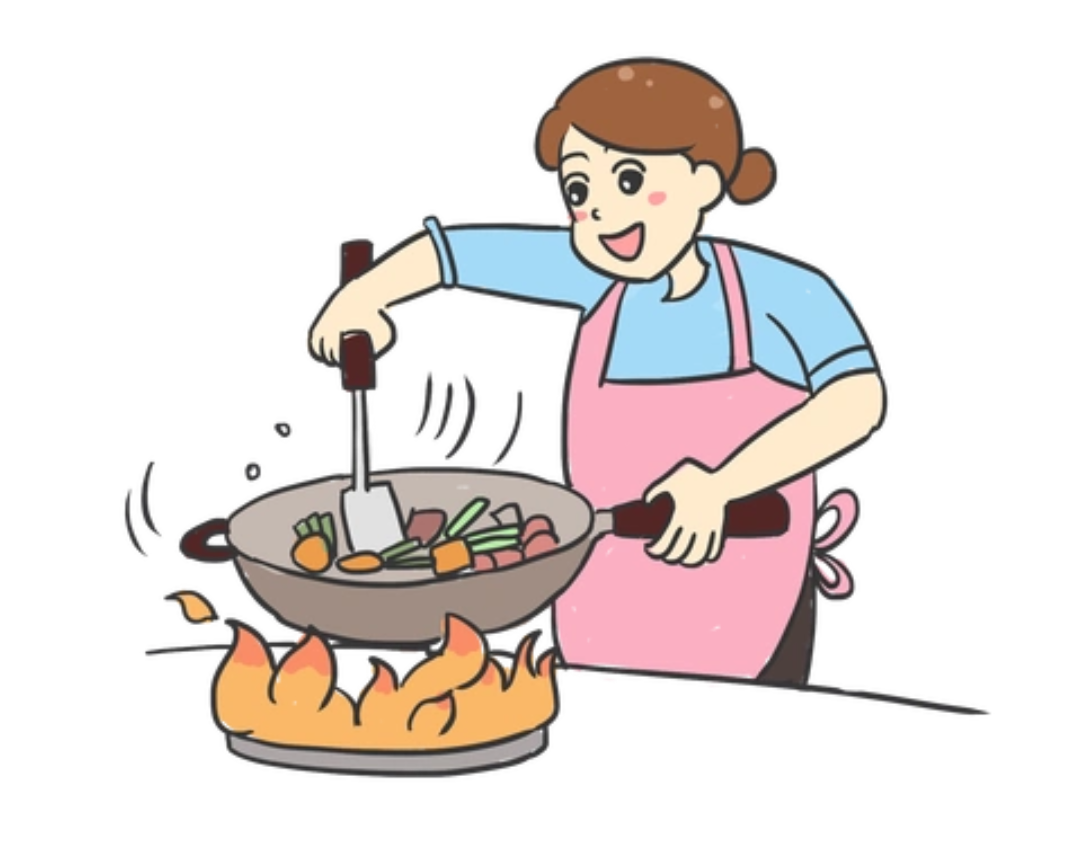 做饭简笔画煮饭简笔画奶奶做饭简笔画做饭奶奶炒菜简笔画炒菜简笔画