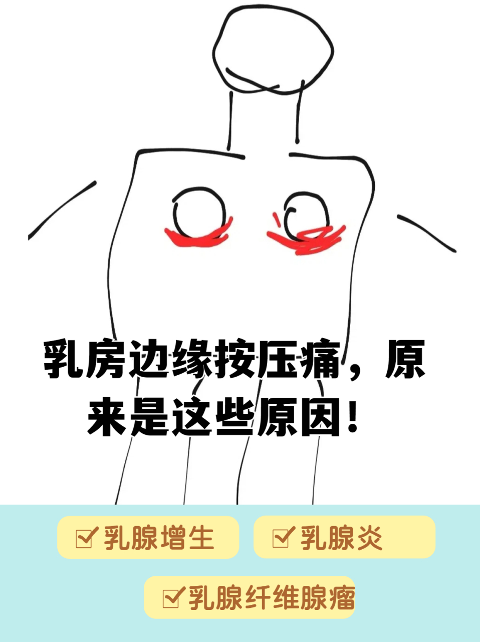 95乳房边上按压痛的主要原因 6775乳腺增生