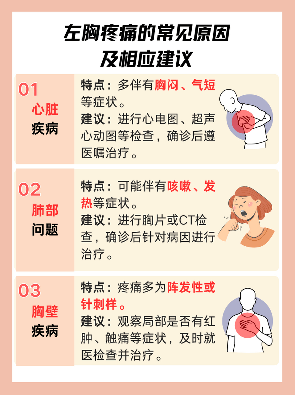 症状小科普:经常左胸疼是什么原因引起的?