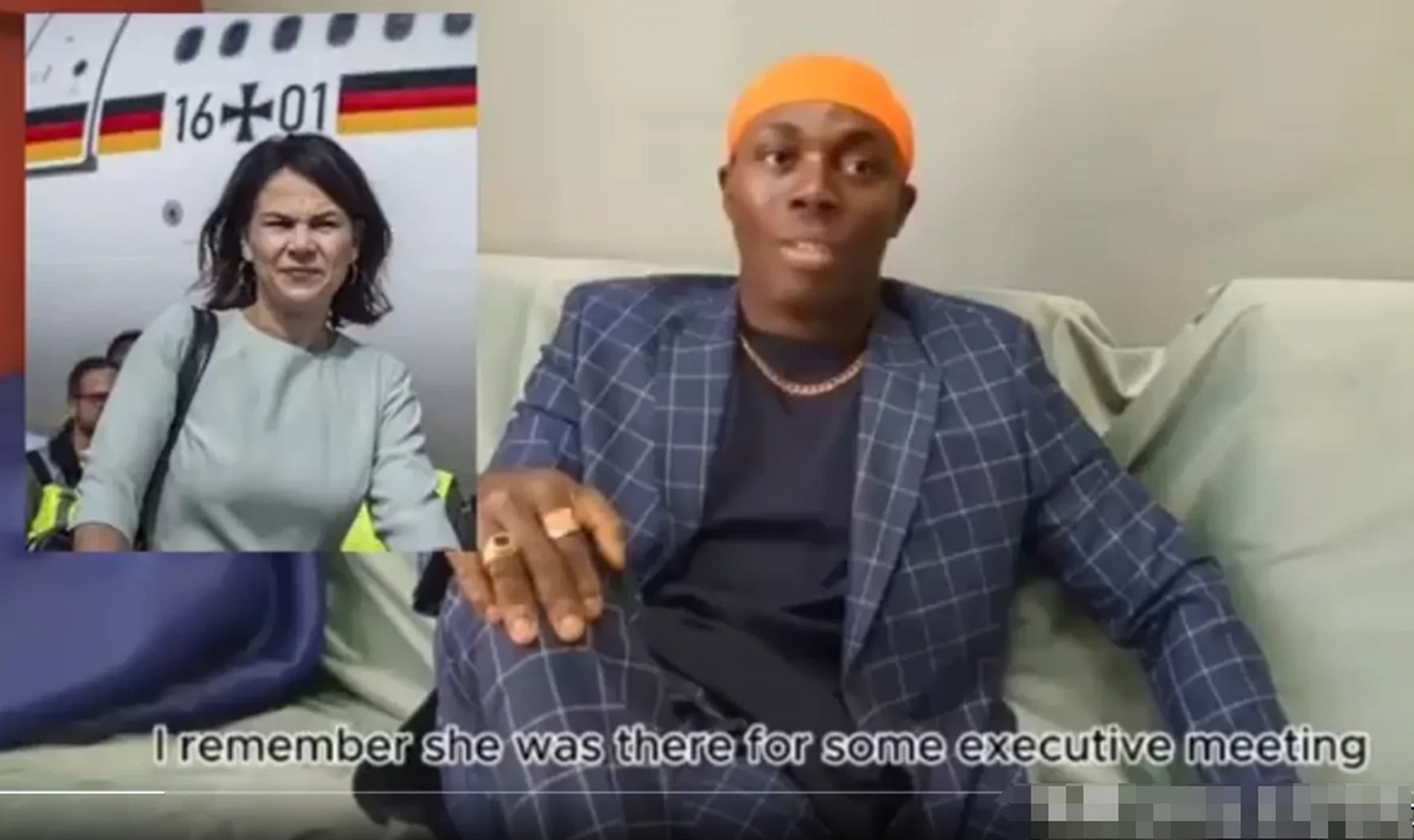 德国女外长贝尔伯克真会玩,跑到非洲去找黑人情人.