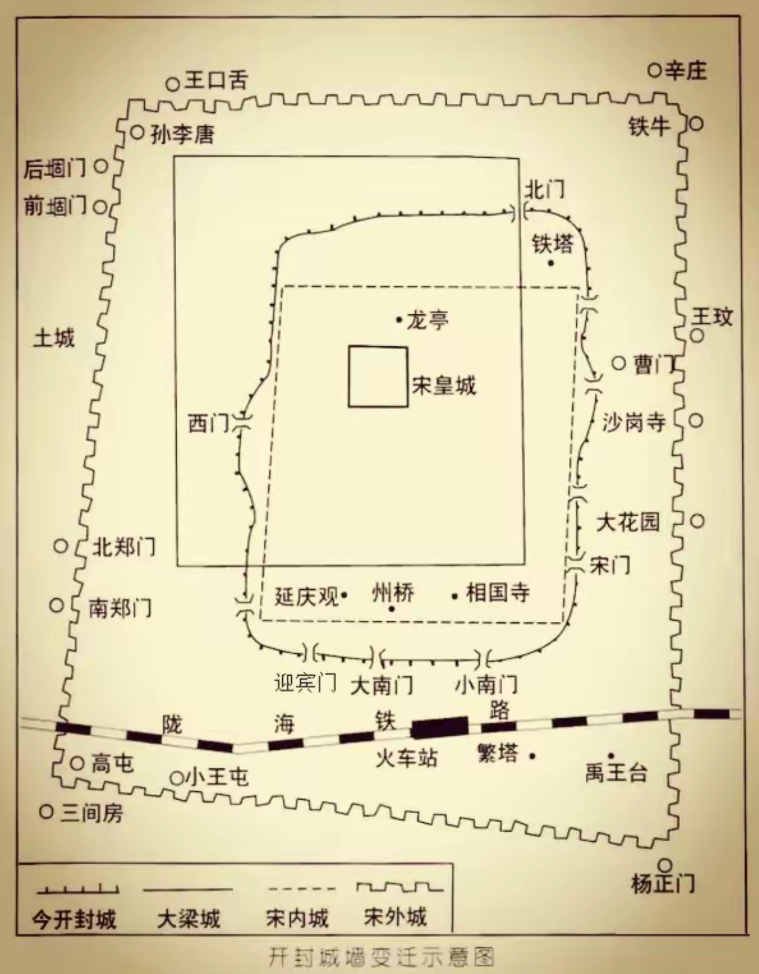 北宋开封城平面图图片