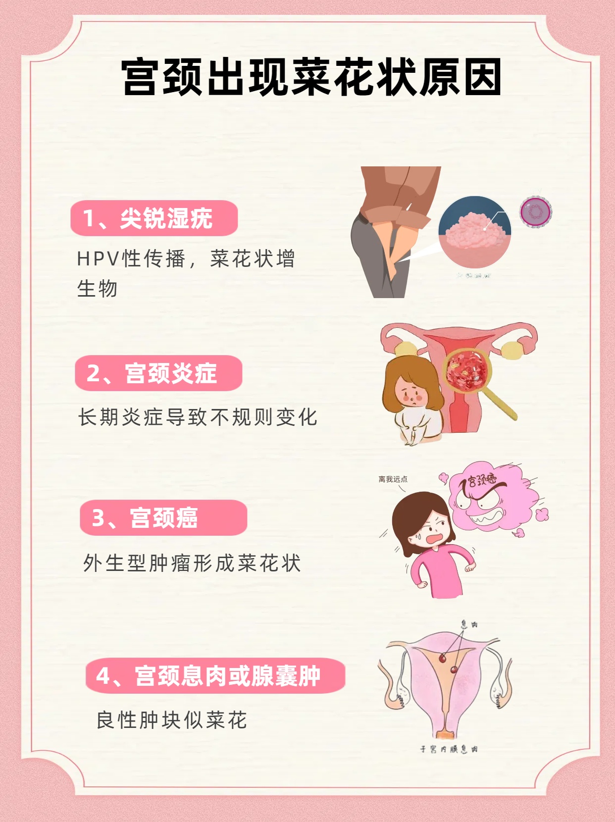 宫颈健康是女性关注的重点,而宫颈如果出现菜花状病变往往也让人