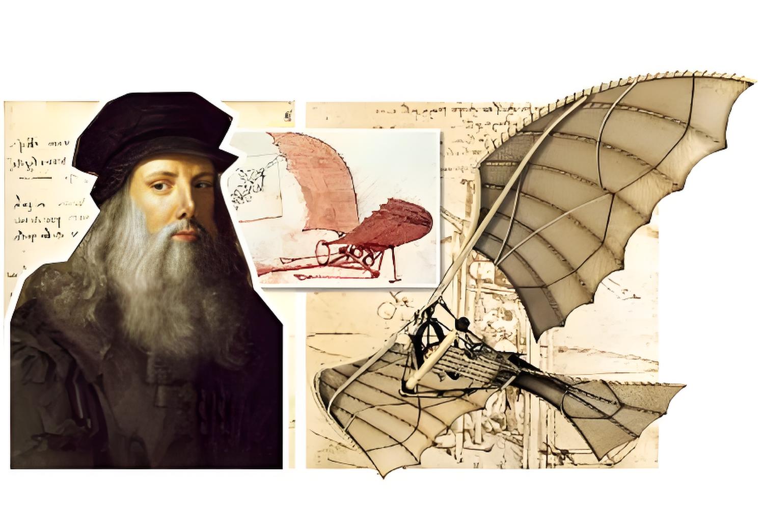 飞机的草图达芬奇手稿与飞行器草图背景达芬奇 发明手稿 飞行器达芬奇