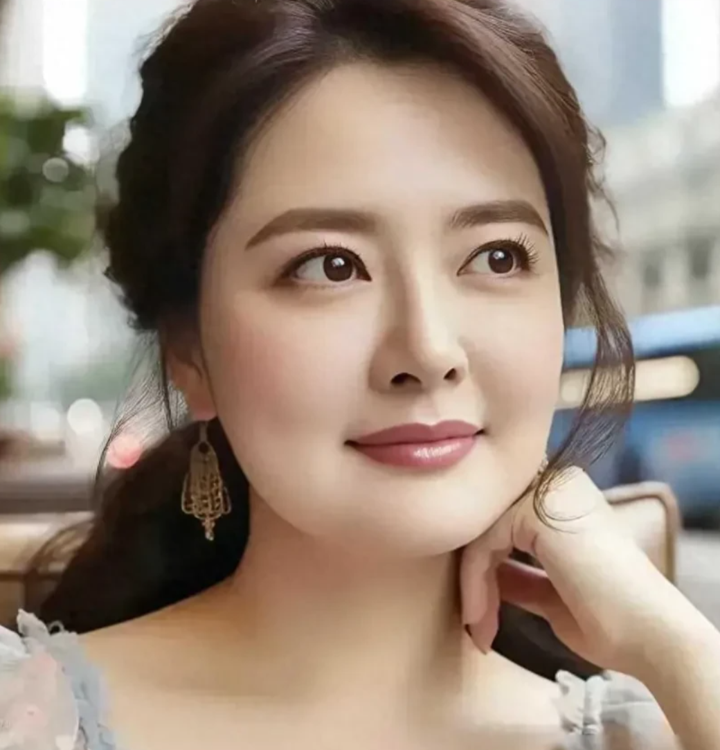 这是真正的美女,脸型特别美,五官立体,头发乌黑亮丽,弯弯的柳叶眉