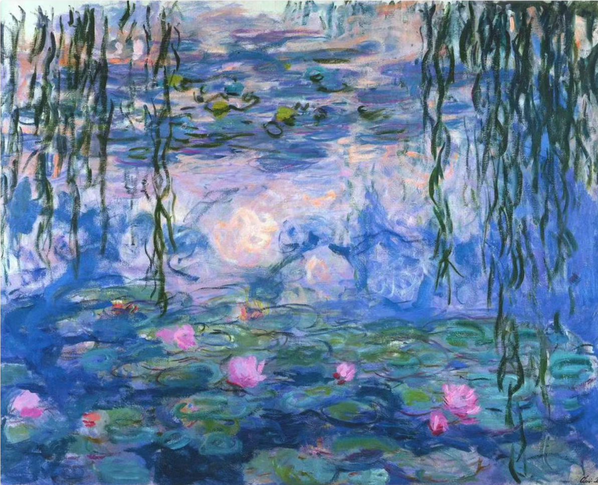 claude monet 年代:1906 风格:印象派 系列:睡莲 材质:布面油画 实际