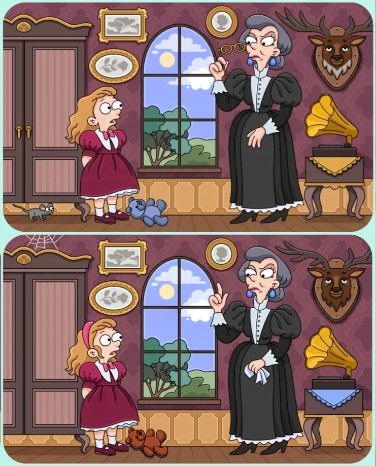 考眼力#找不同 图中有14处不同哦,集中注意力一起找找吧!