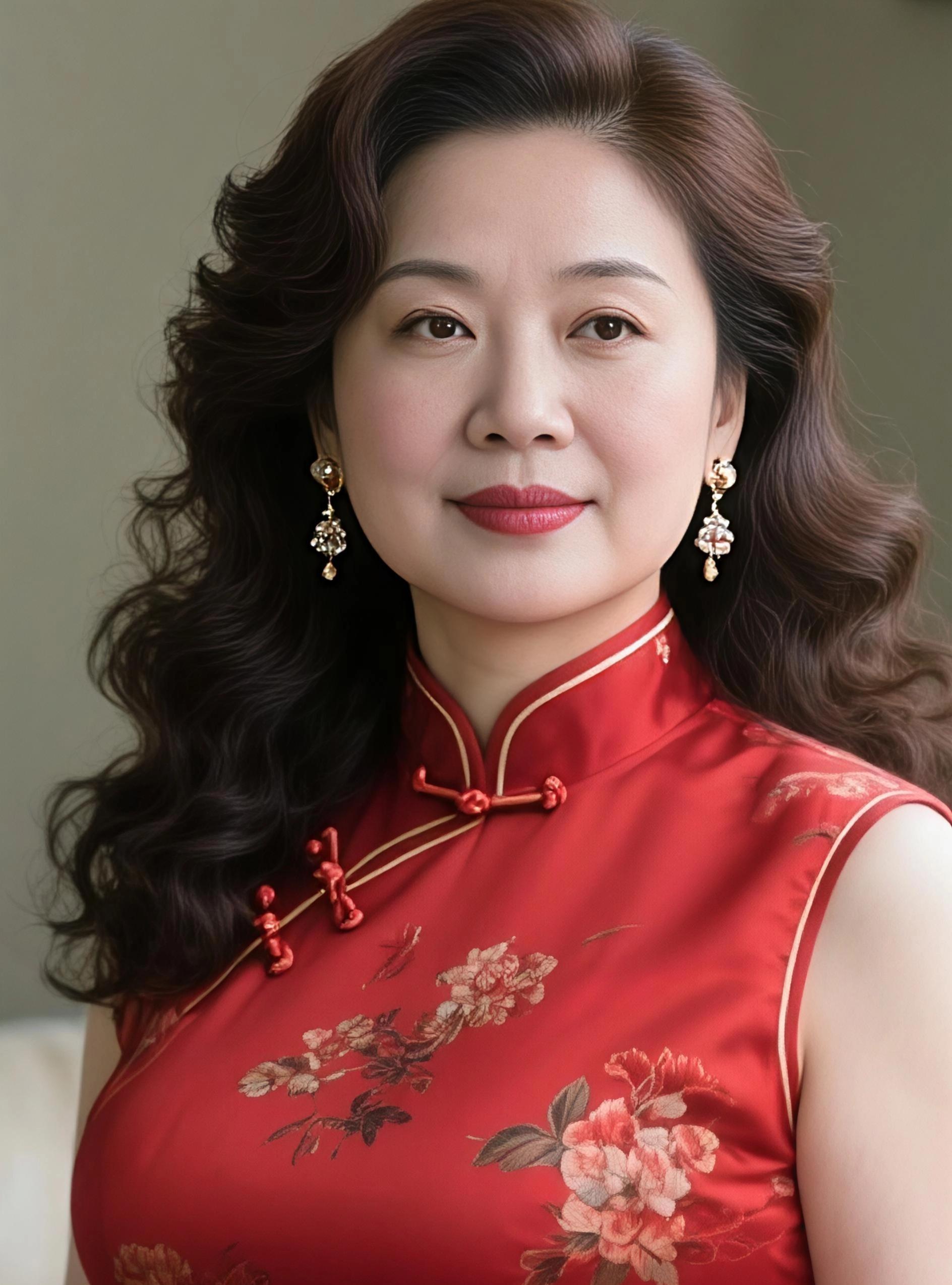 性感丰满迷人气质女人,旗袍穿出氛围感,旗袍秀一秀女子好温柔,中国风