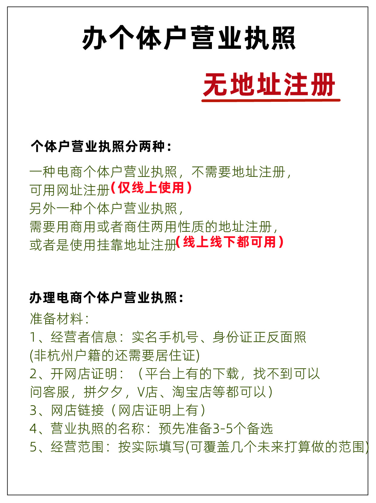 怎么注册电商个体户营业执照
