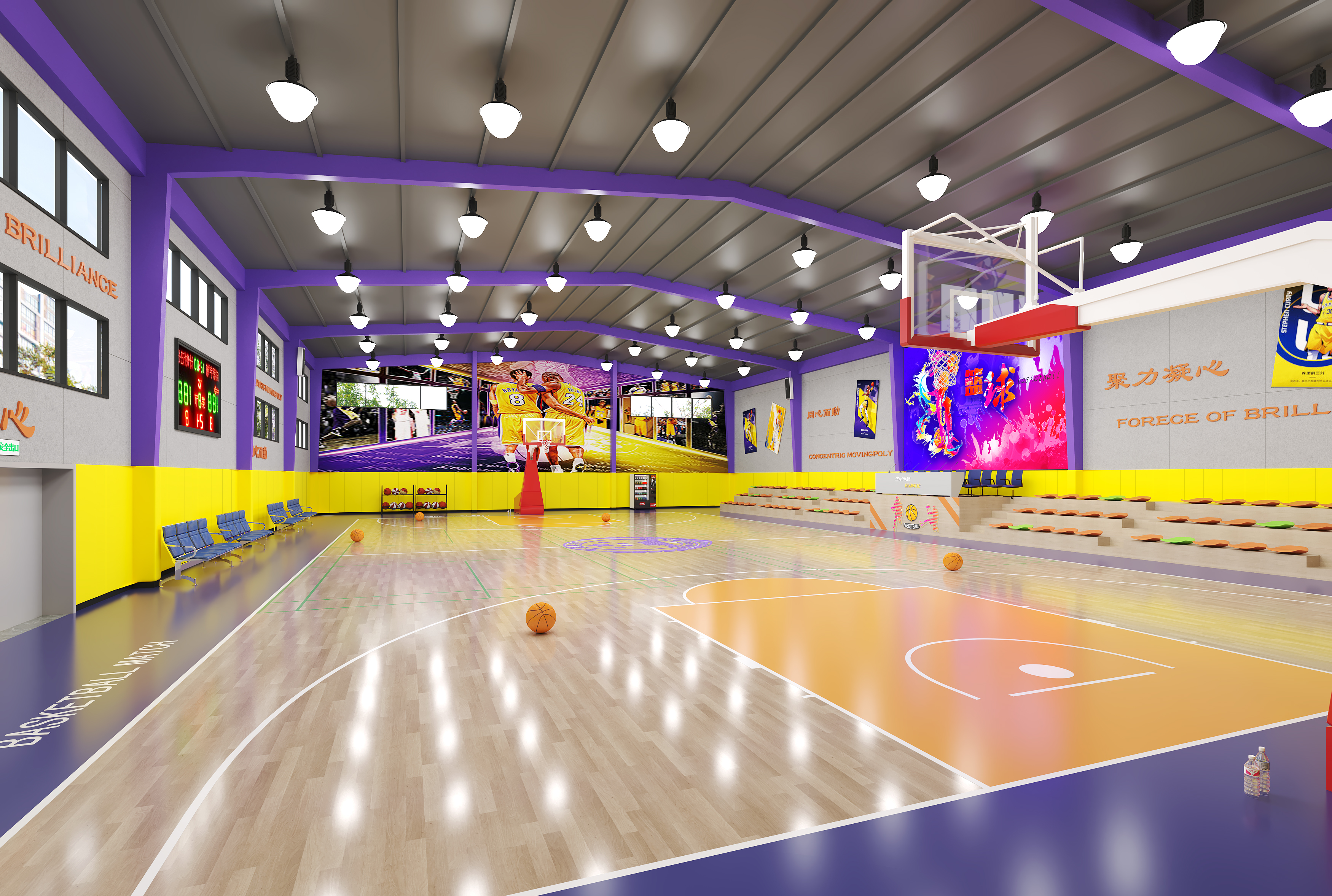 杭州篮球馆设计装修公司  (浙江国富装饰:13777594082 微信同号)  1