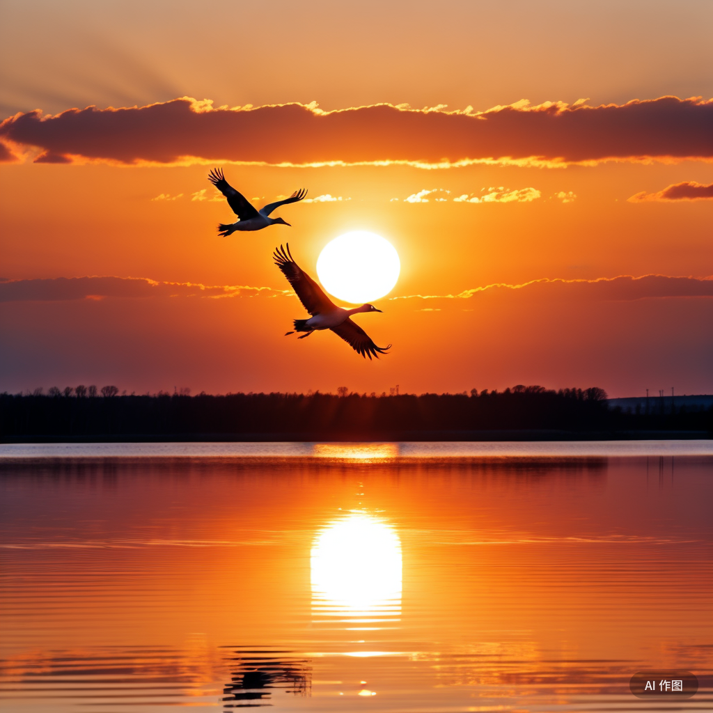 落霞与孤鹜齐飞,秋水共长天一色