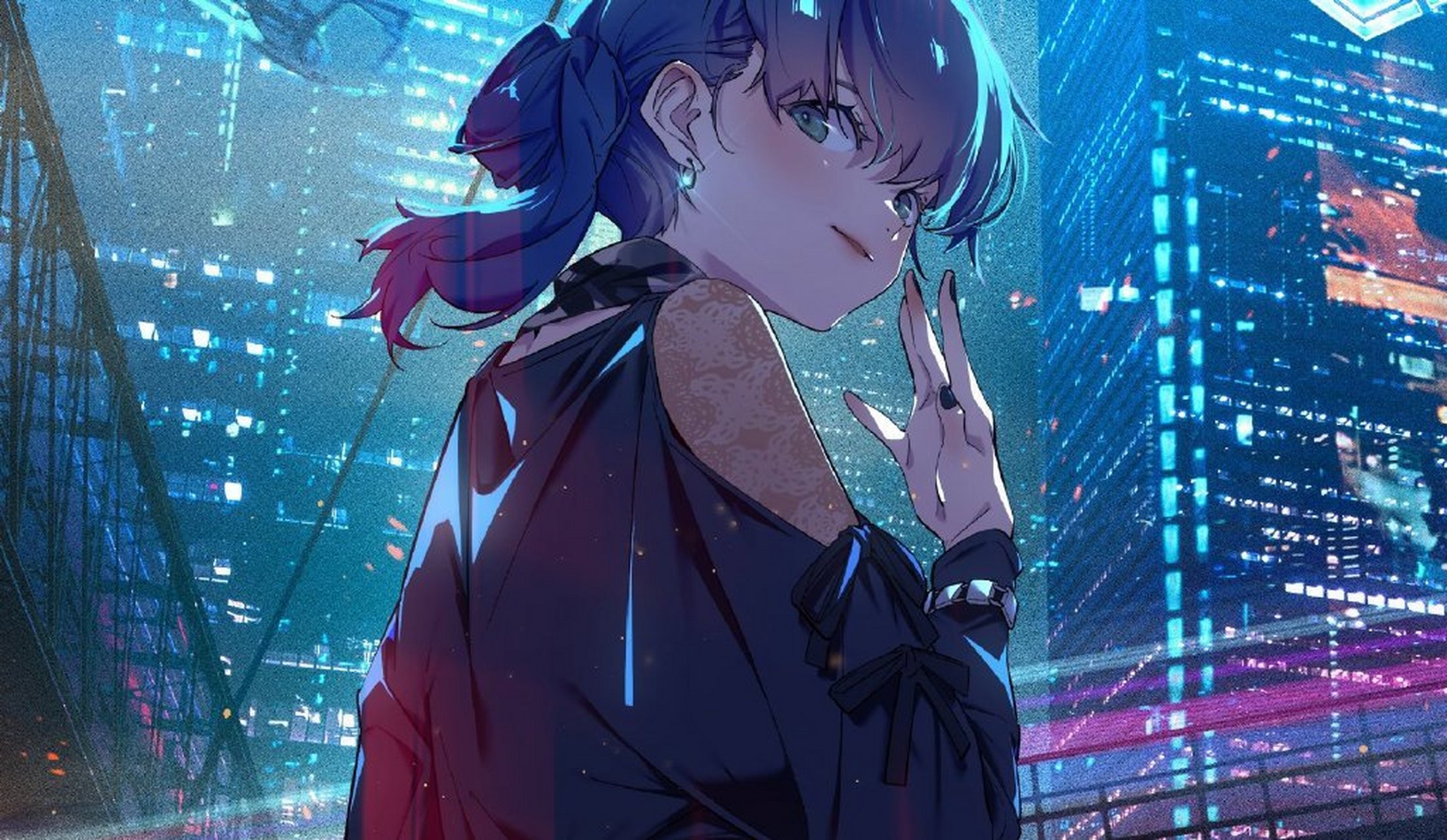 插画师lowrise(x:l0wr15e 67)笔下的一组个性四溢的美少女系列,清冷