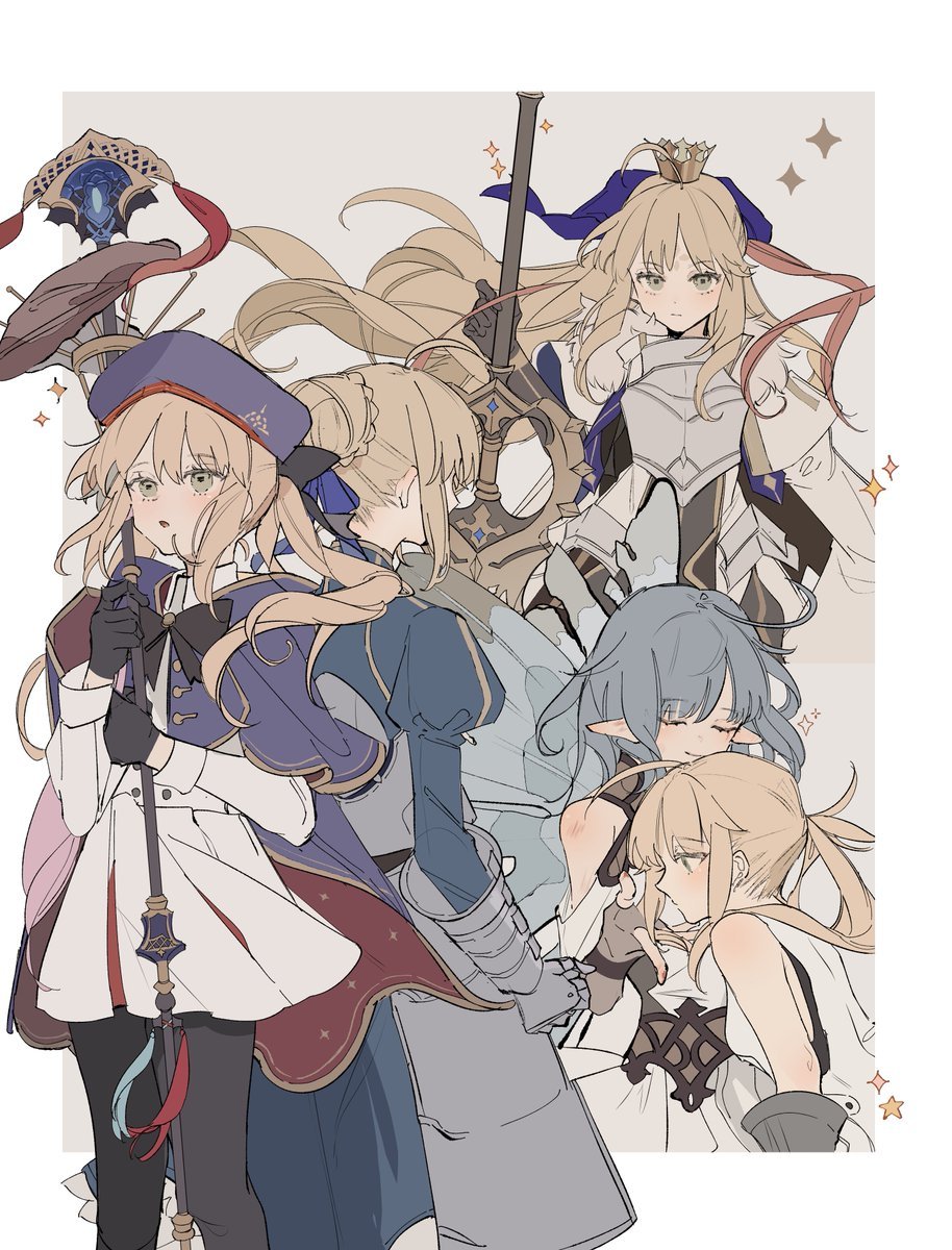 colordifference) 笔下的一组敲可爱的二次元同人插画,画风清爽且干净