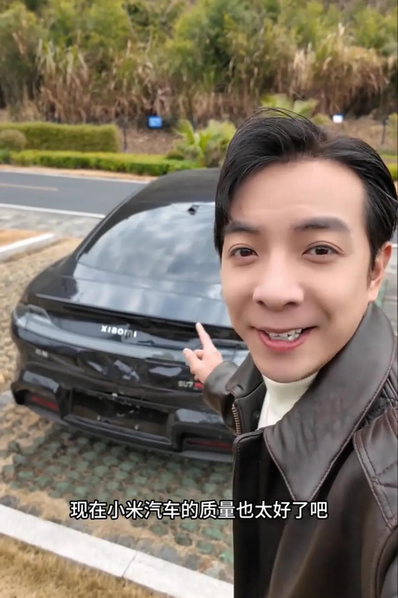 小米汽车的质量看起来还不错嘛,网红广东夫妇郑建鹏从杭州驾驶着小米