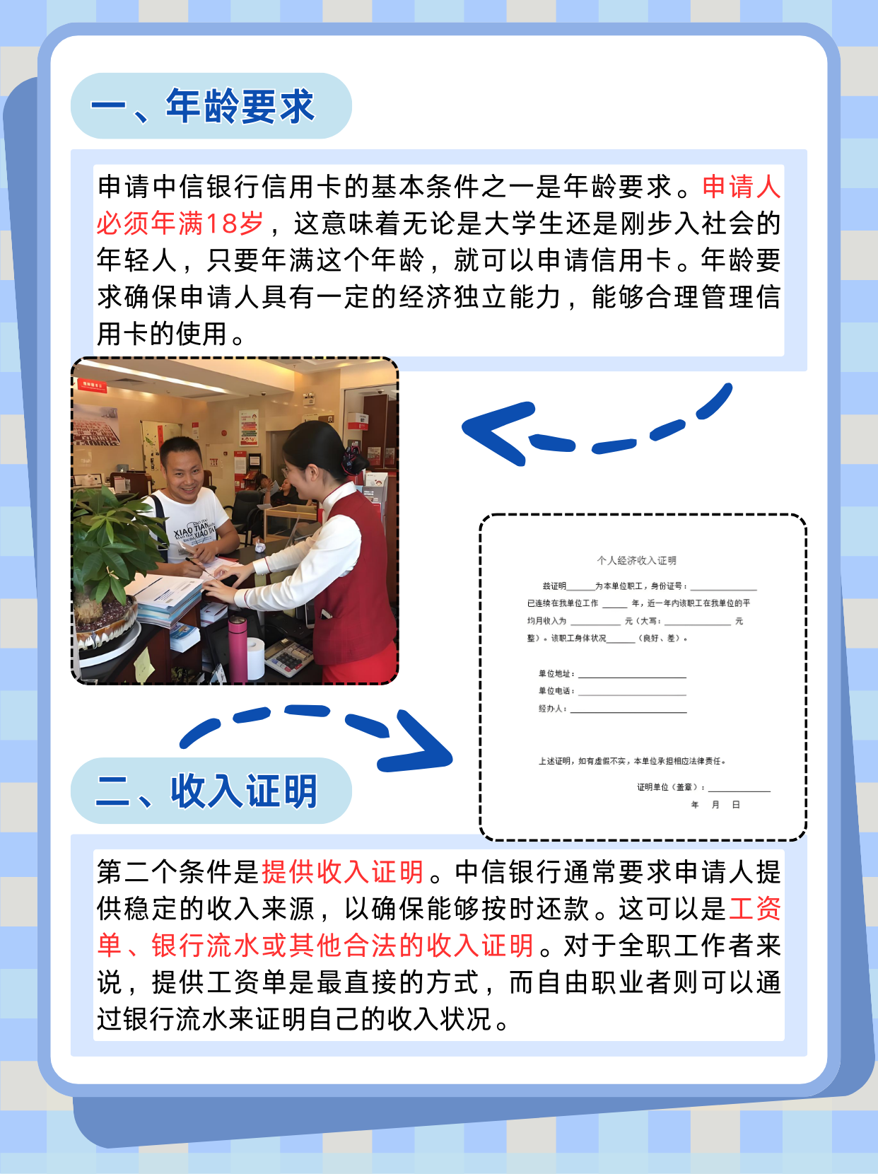 中信银行信用卡申请条件