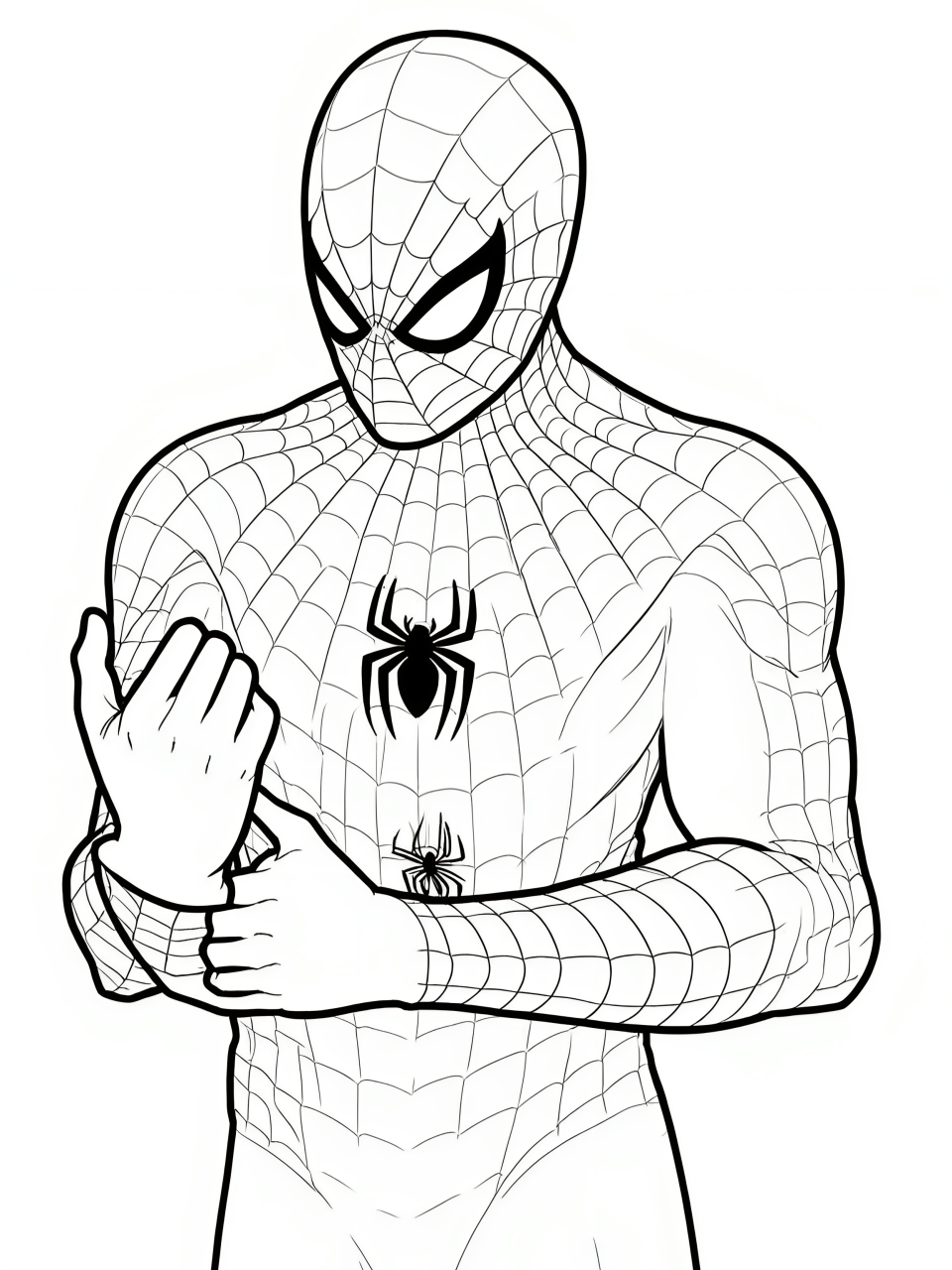 漫威人物线稿75157515拿去涂上你喜欢的颜色 给人物提取线稿