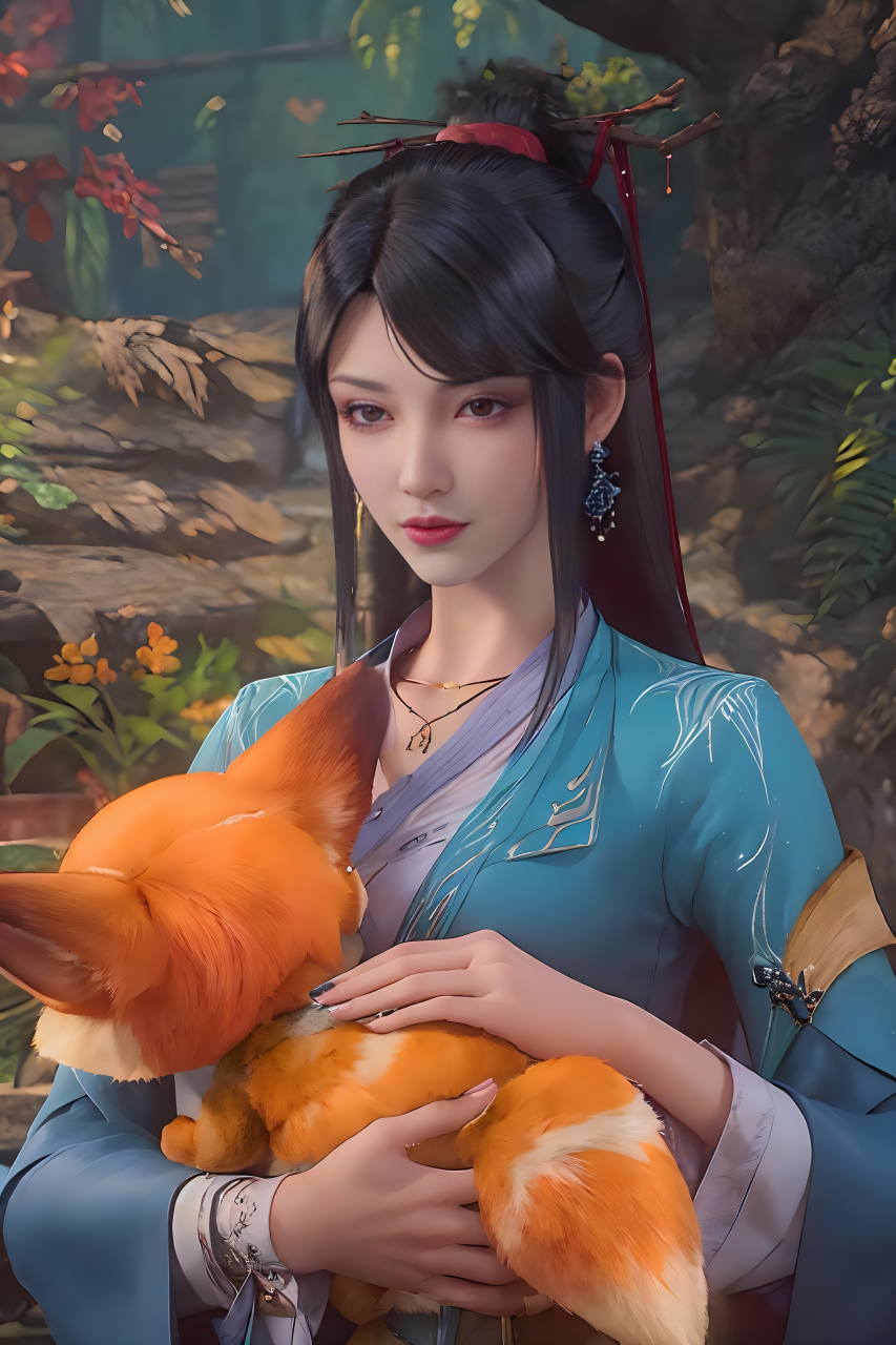 国漫女神|元尊夭夭ai无水印手机壁纸:江湖我夭姐,男女皆通吃!