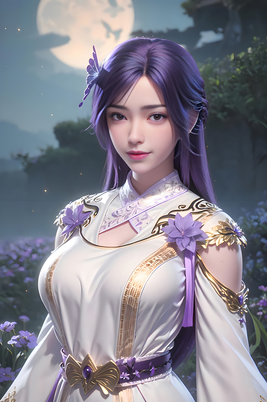 国漫女神ai手机壁纸:紫色凶兽,天命神女,帝后云曦!