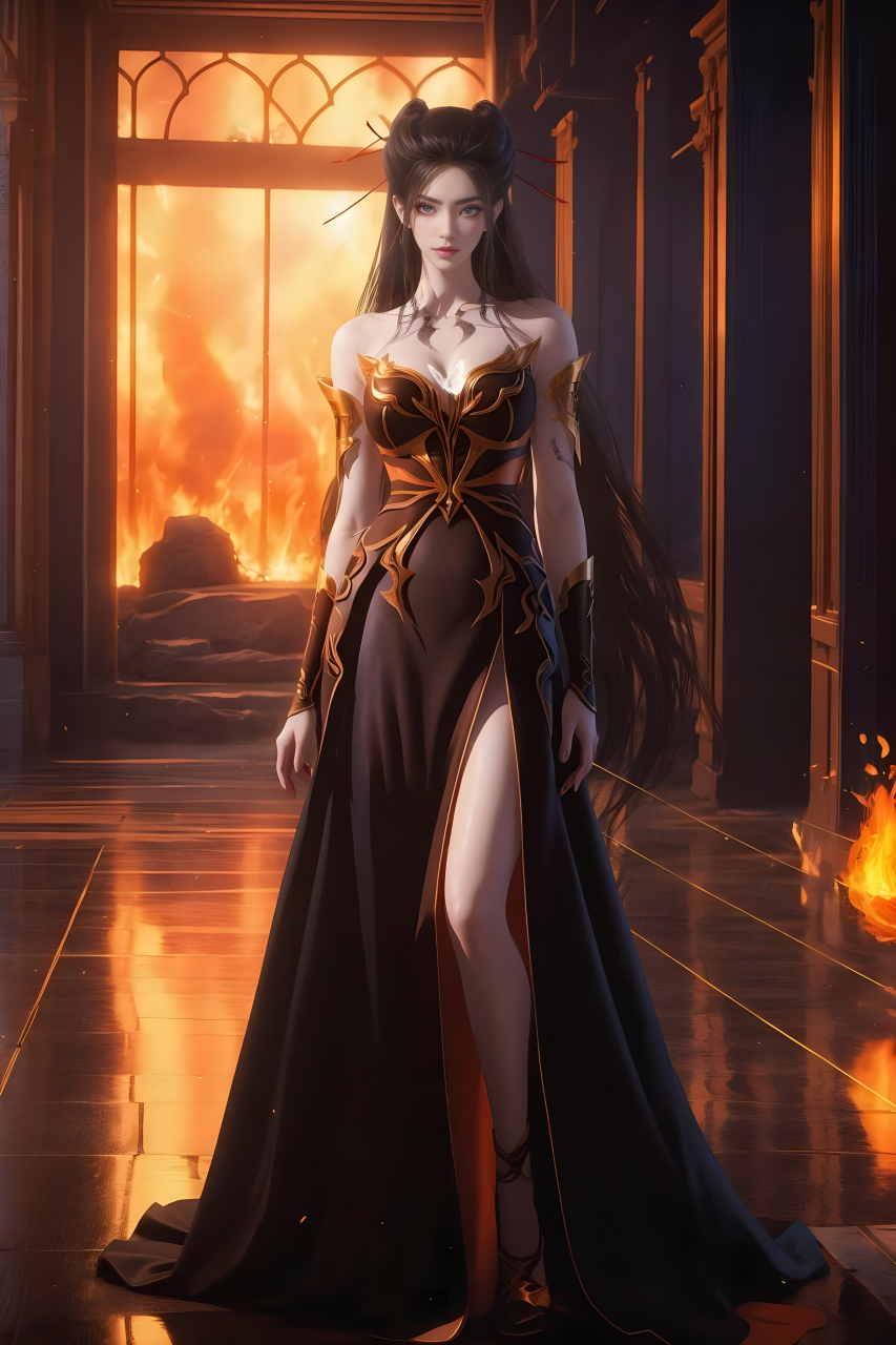 国漫女神ai超高清手机壁纸:国漫第一女神焰灵姬,今天一次看个够!