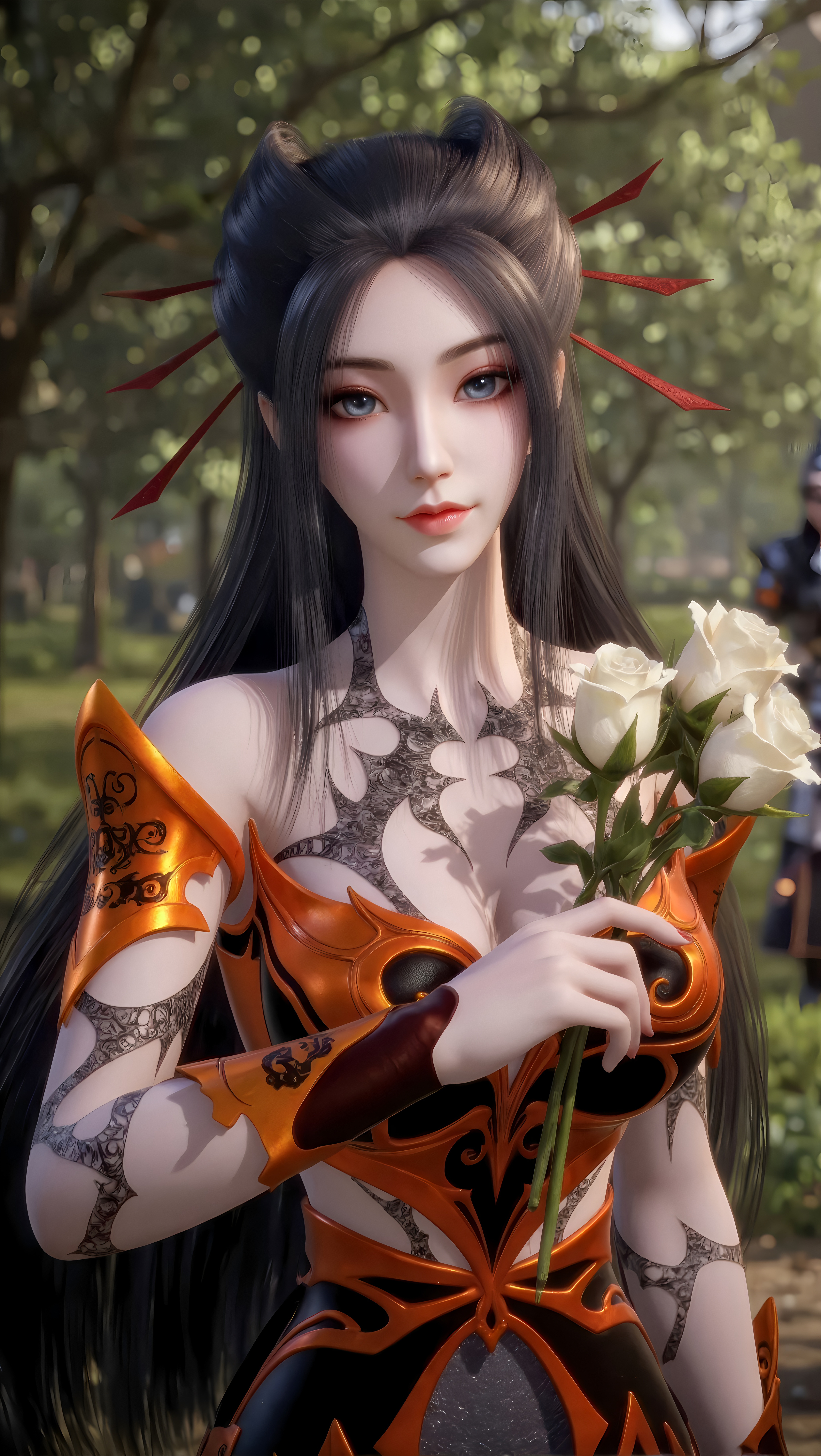 《天行九歌》国漫女神焰灵姬二次元壁纸:刚出场的时候可谓惊若天人!