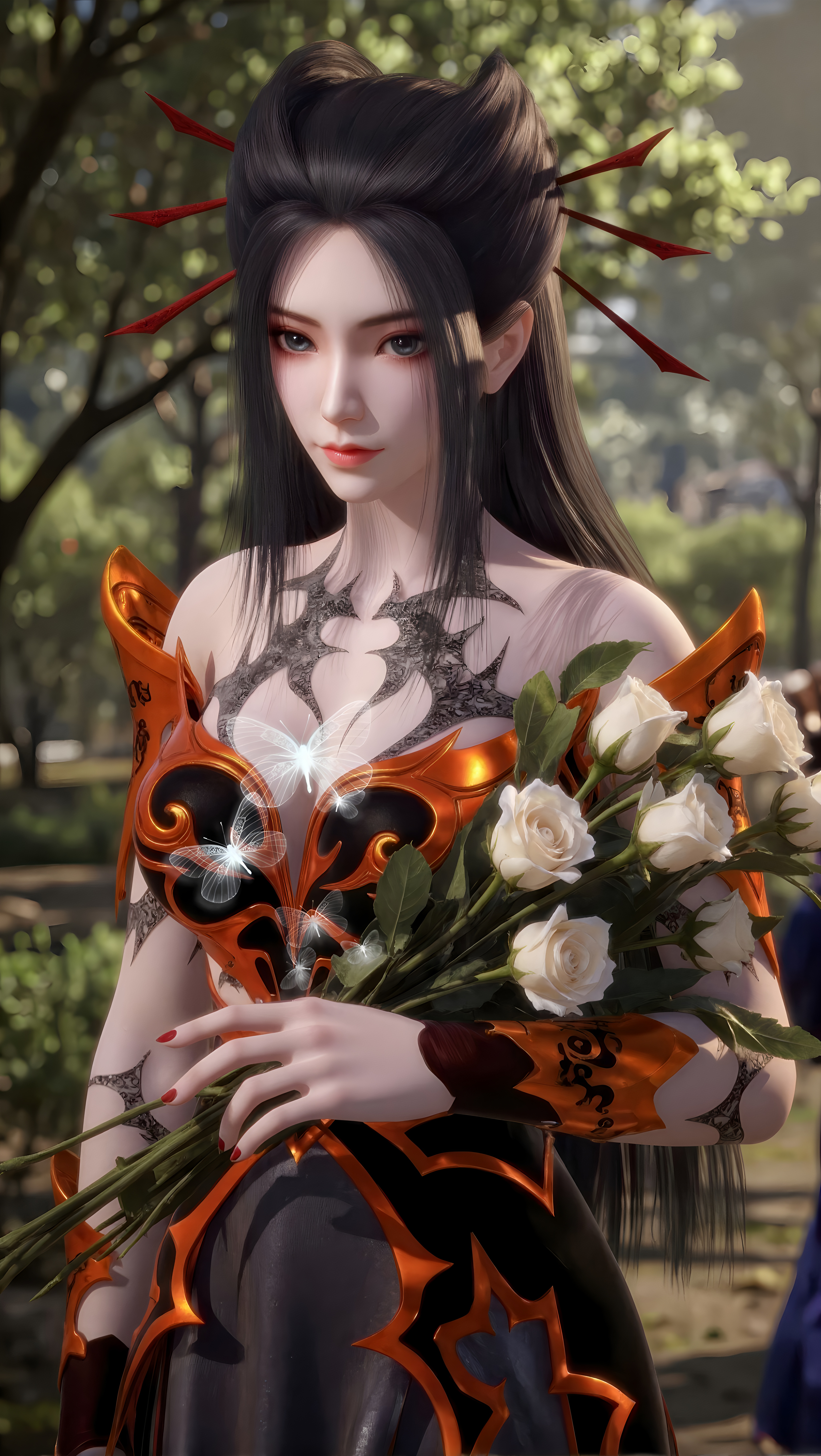 《天行九歌》国漫女神焰灵姬二次元壁纸:刚出场的时候可谓惊若天人!