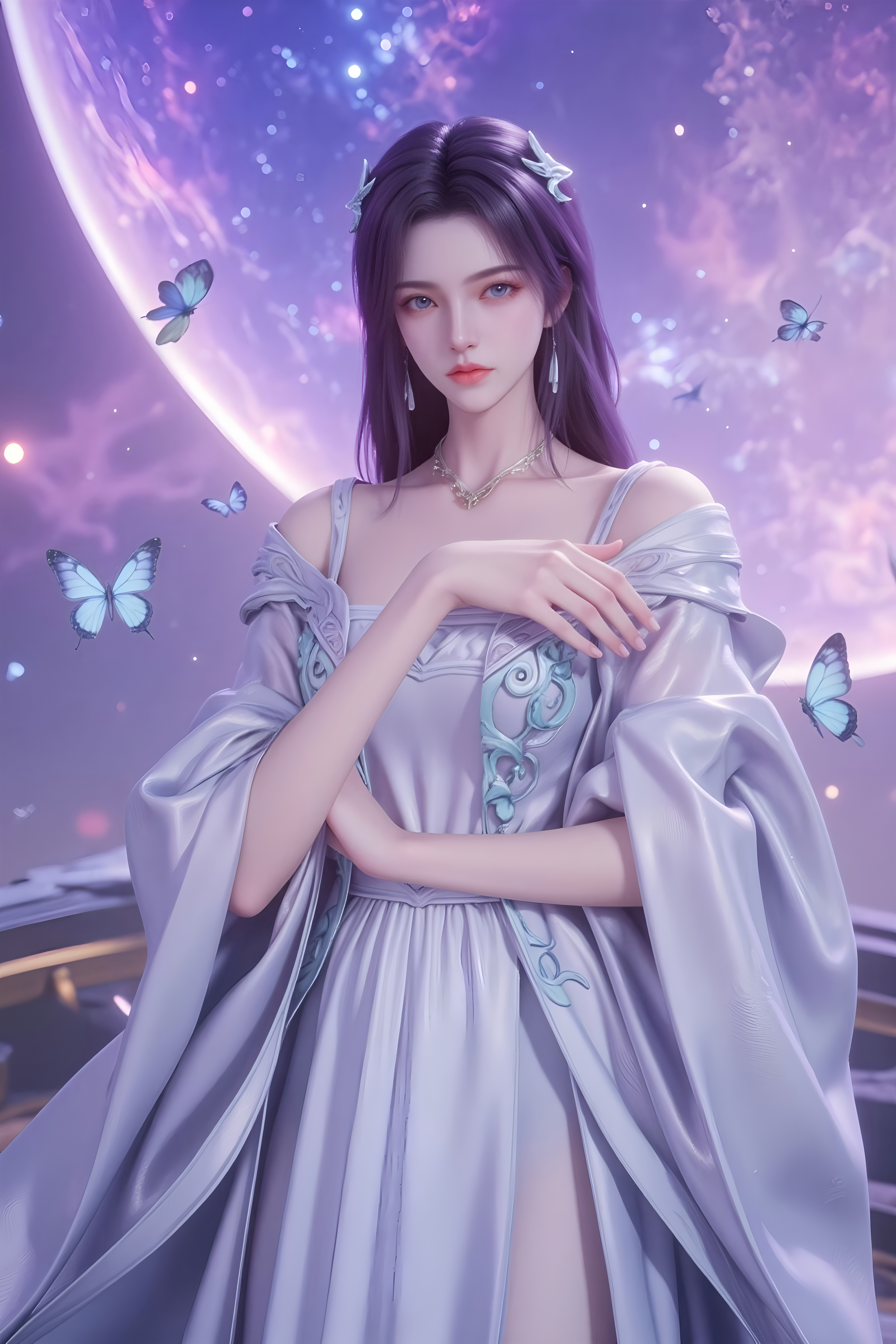 诛仙动画碧瑶,国漫女神8k壁纸:一身绿衣,指尖白花,腰间金铃;容颜清灵