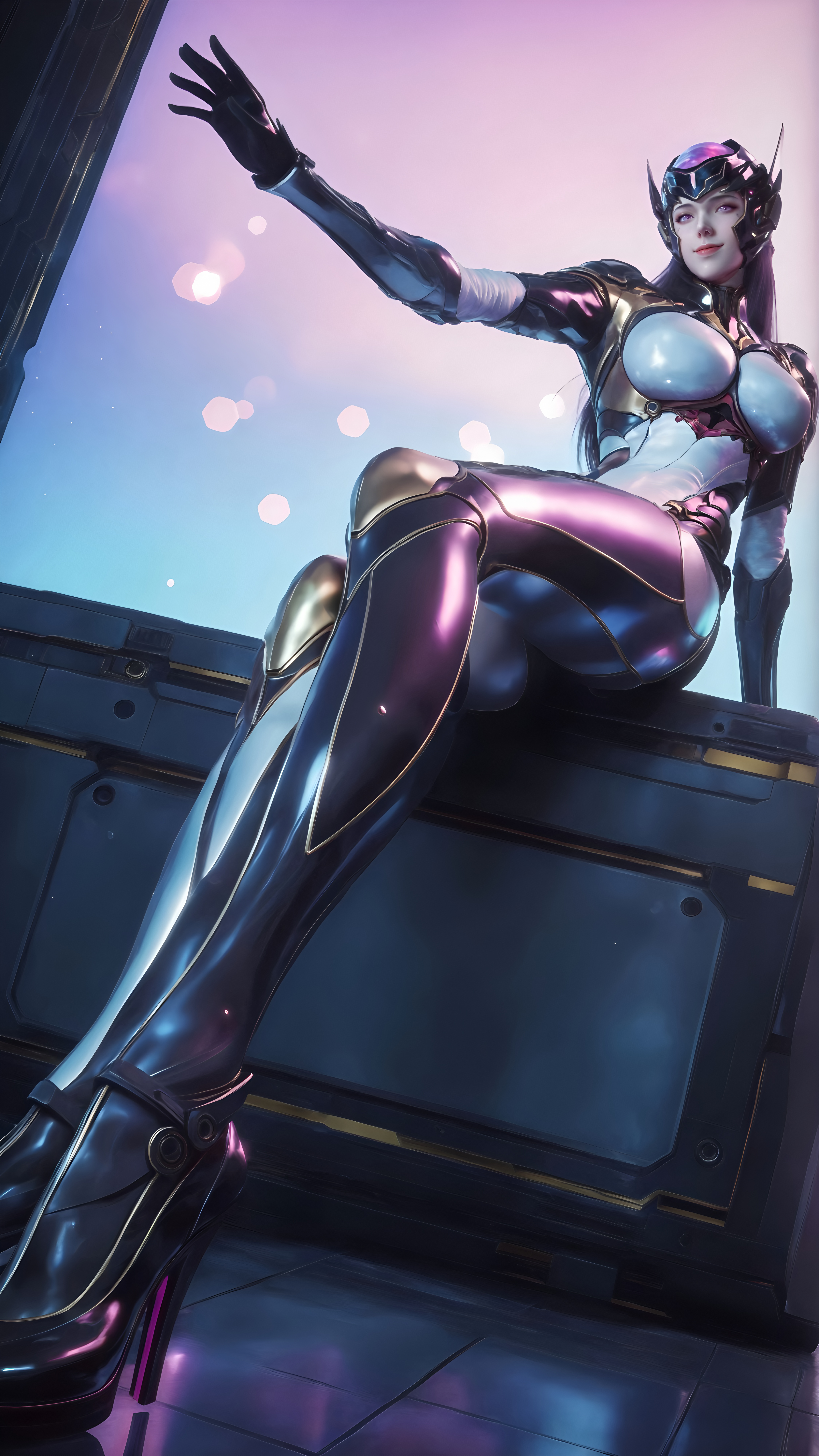 国漫ai魅惑女角色美图壁纸:隶属于魇女族,具有魅惑特质且周身常伴雾气