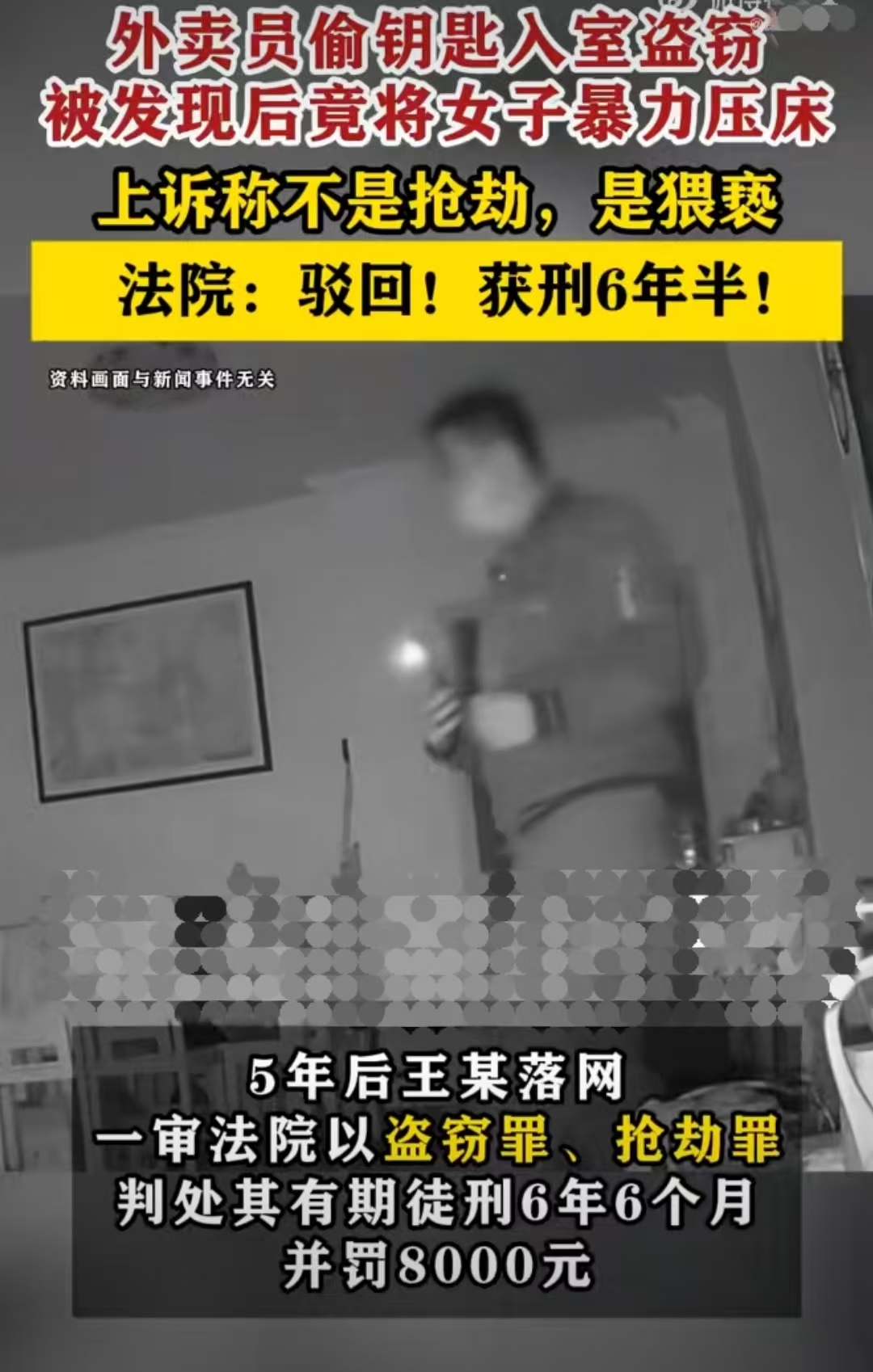多次入室盗窃被冯某发现后王某使用暴力将其压在床上并威胁不许喊叫