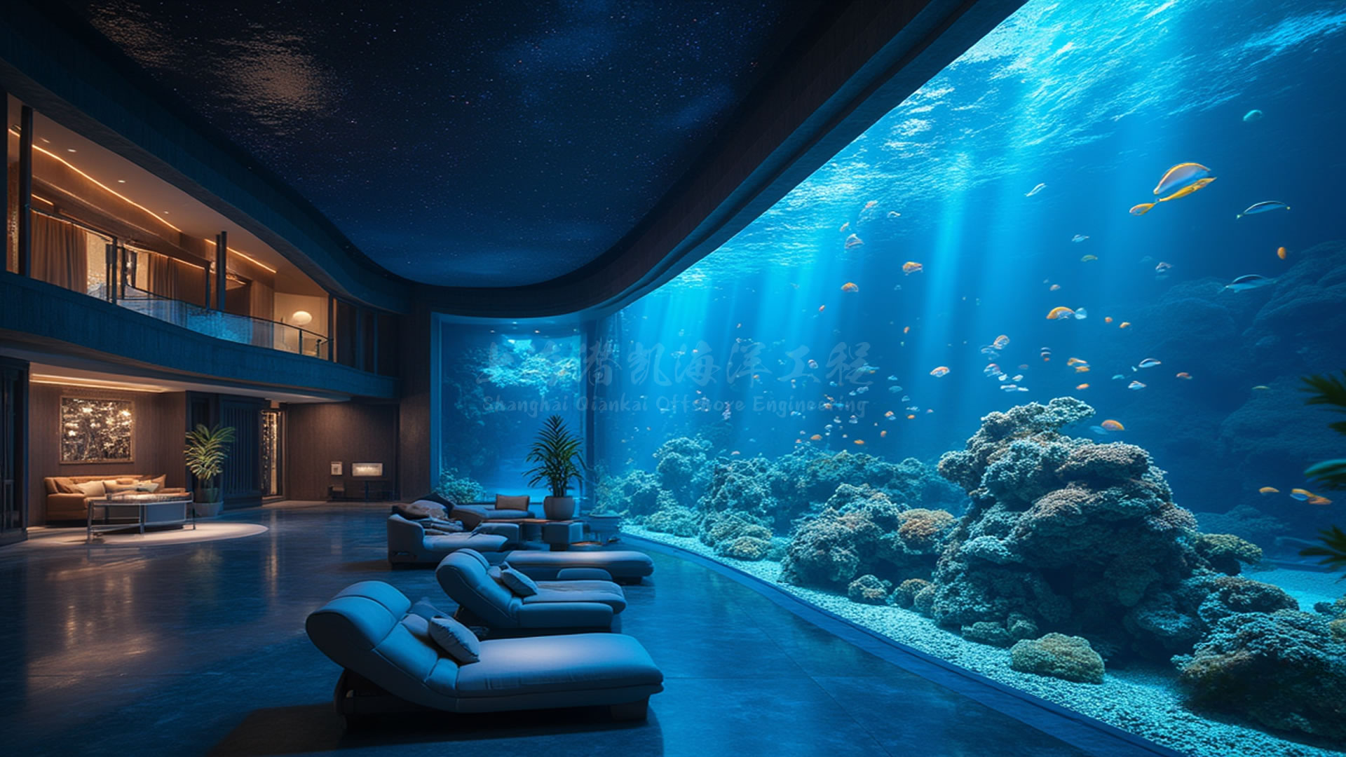 亚克力弧形鱼缸,异形大鱼缸,异形亚克力鱼缸定制