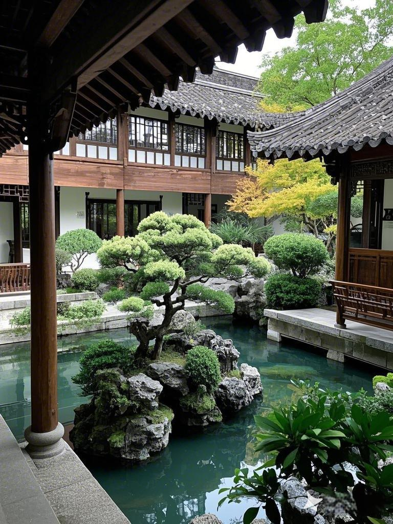 绝美宋式美学庭院,太适合放松心情了!