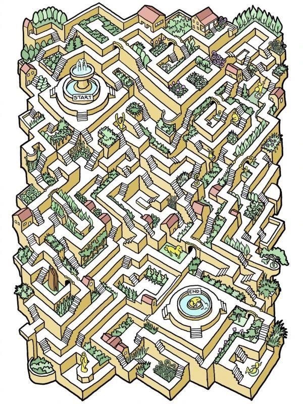 复杂迷宫地图图片