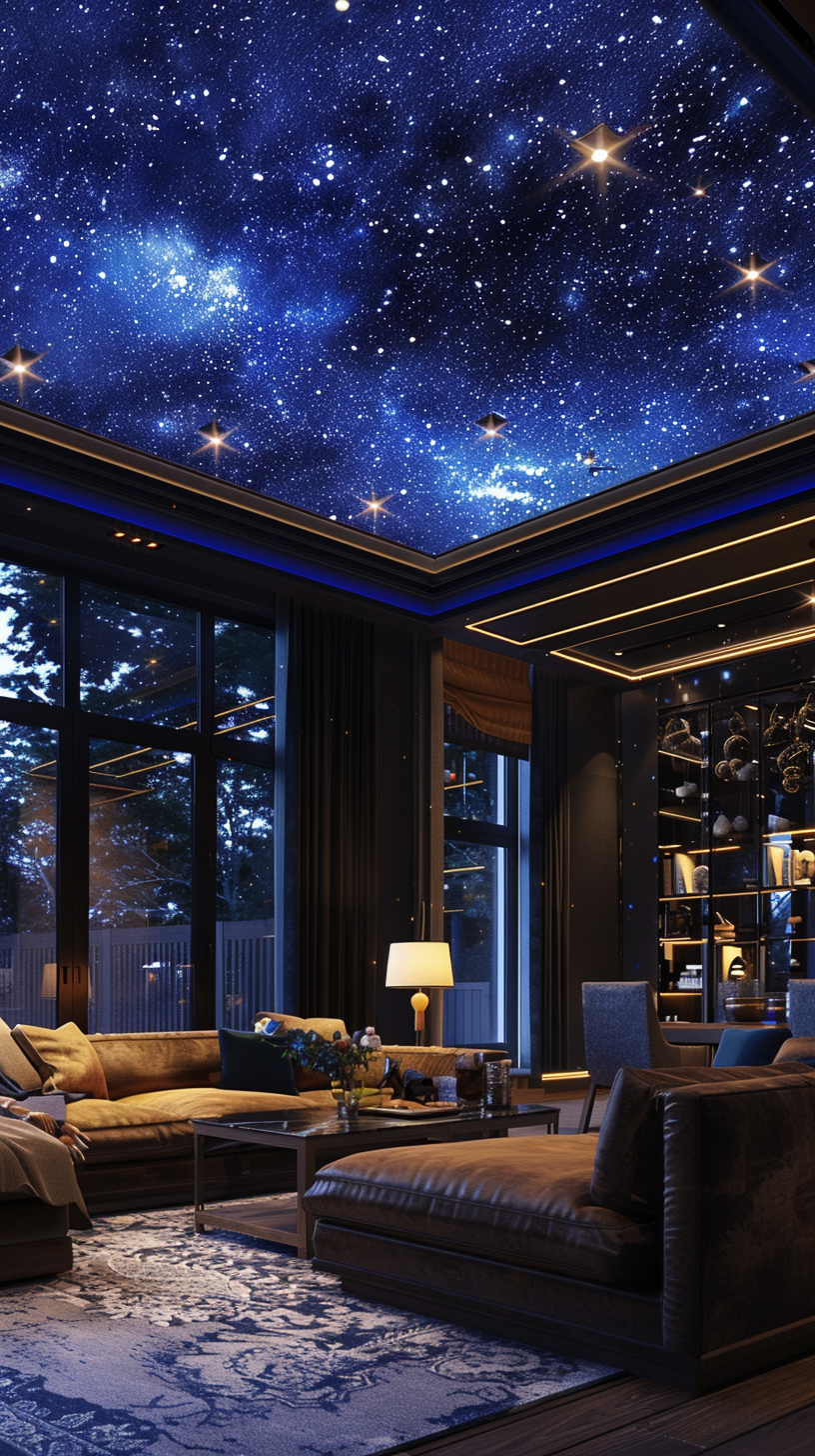 光纤星空顶天花板装修设计效果图